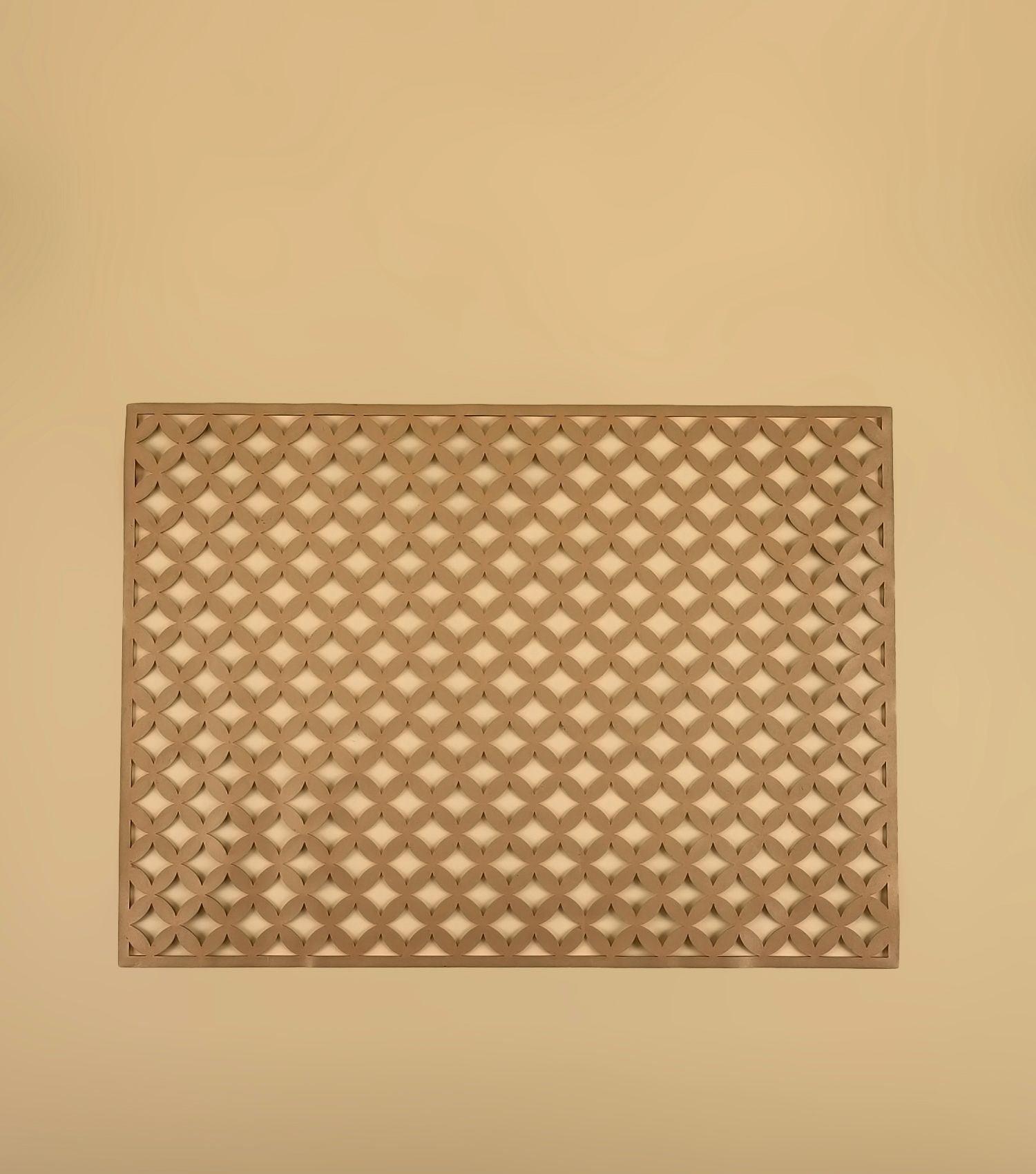 Fretwork Placemat Silver-Gold - Elvy Lifestyle