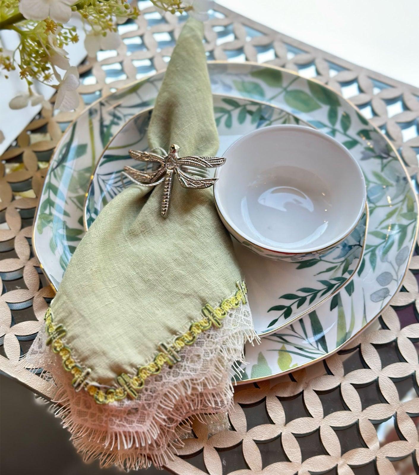 Classic Linen Napkin Green - Elvy Lifestyle