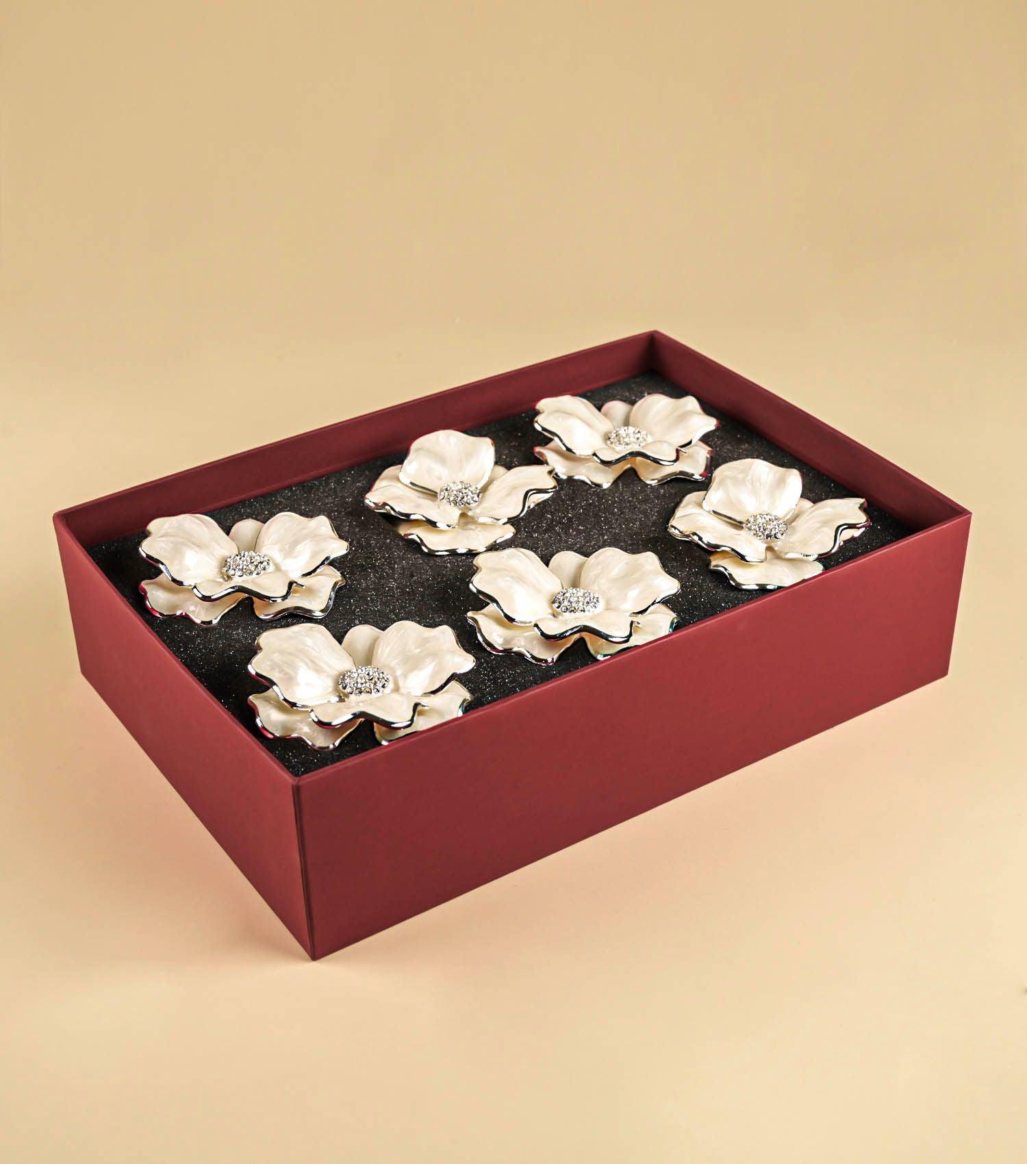 Jewelled Napkin Rings Set of 6 - Elvy Lifestyle