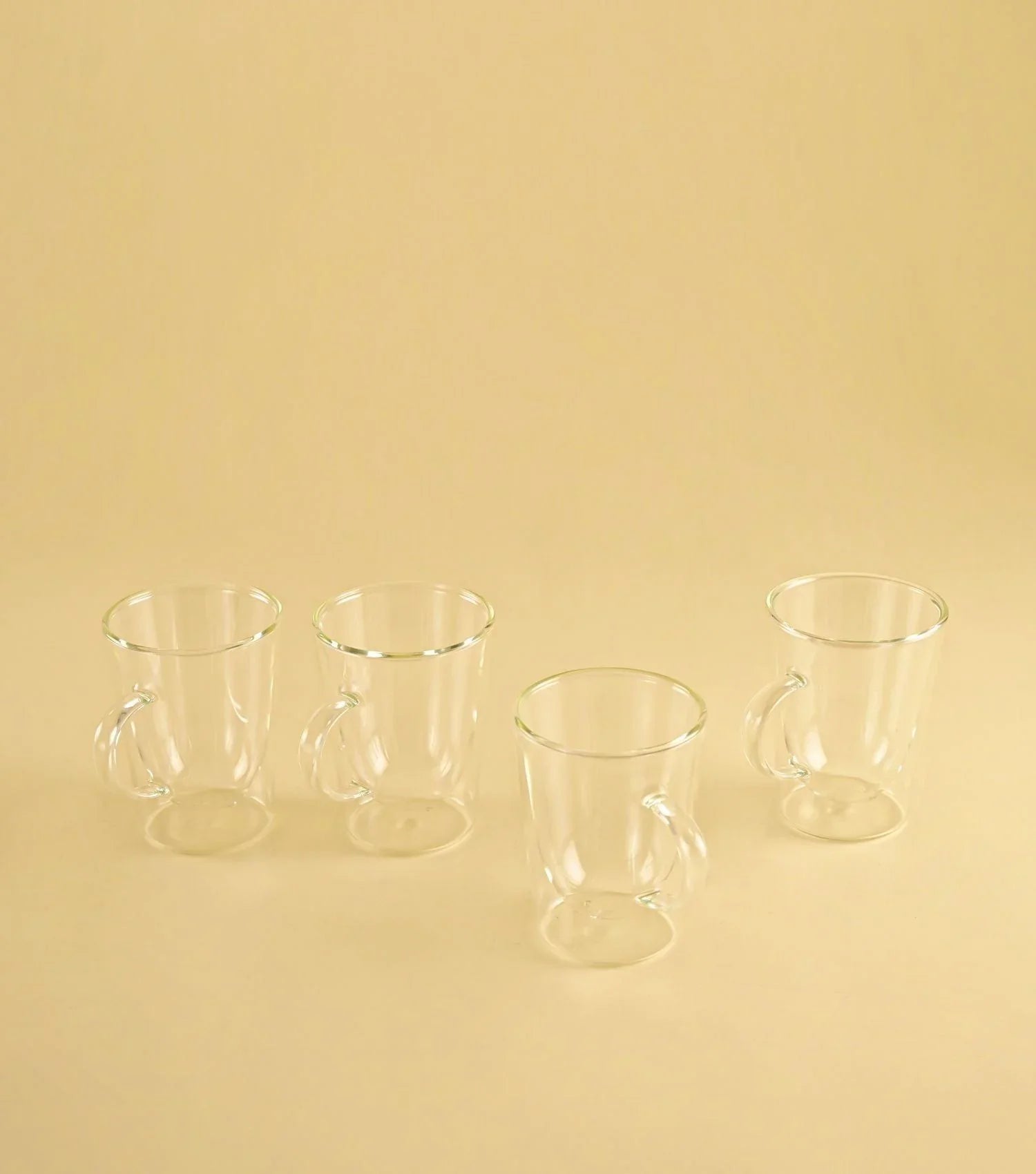 Double walled coffee mugs S/4 - Elvy Lifestyle