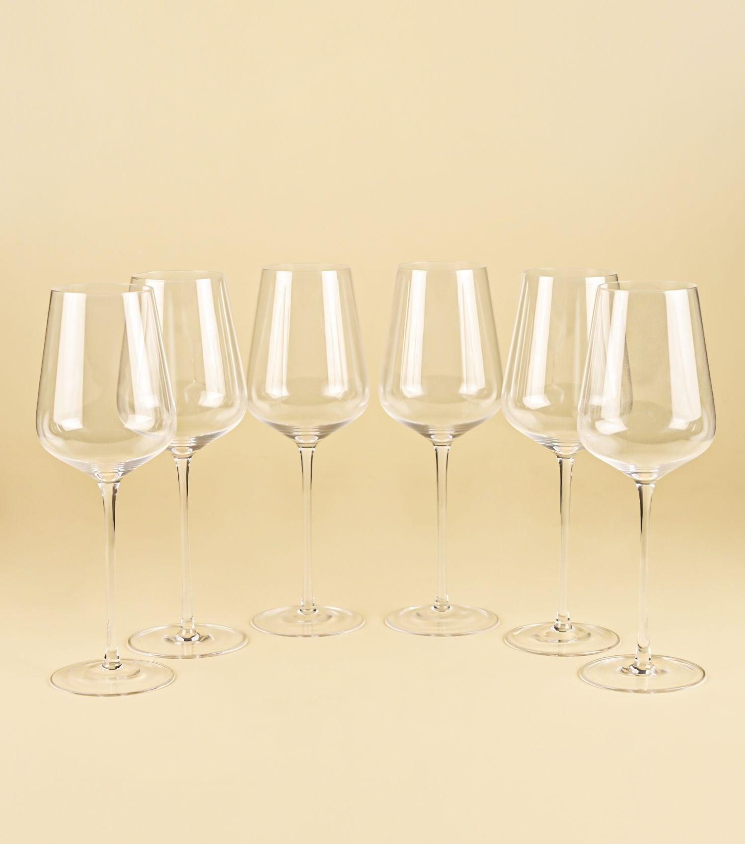 Empire White wine glass set of 6 - Elvy Lifestyle
