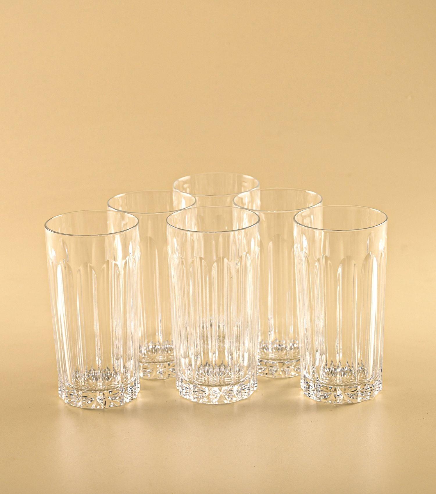 Rigoletto Coste High Ball Glasses Set of 6 - Elvy Lifestyle