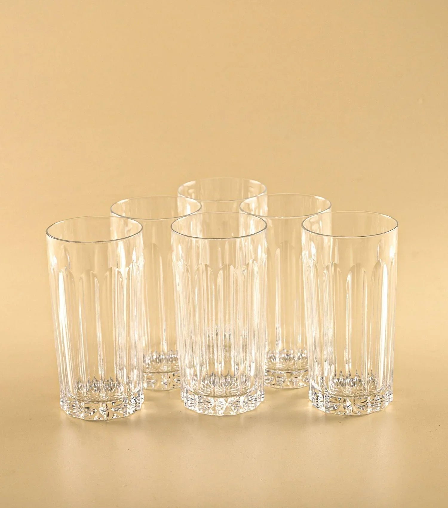 Rigoletto Coste High Ball Glasses Set of 6 - Elvy Lifestyle