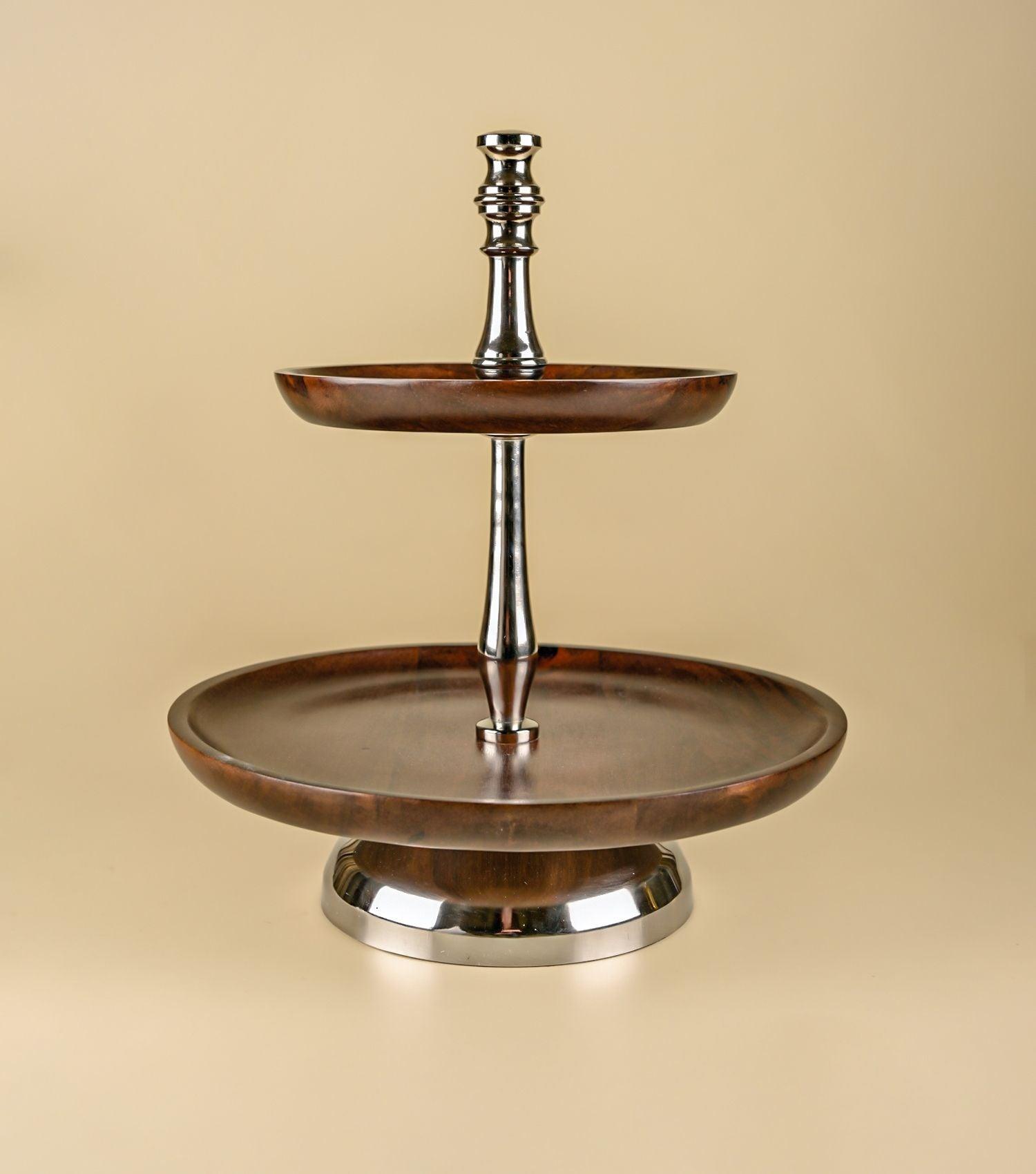 Walnut 2 tier - Elvy Lifestyle