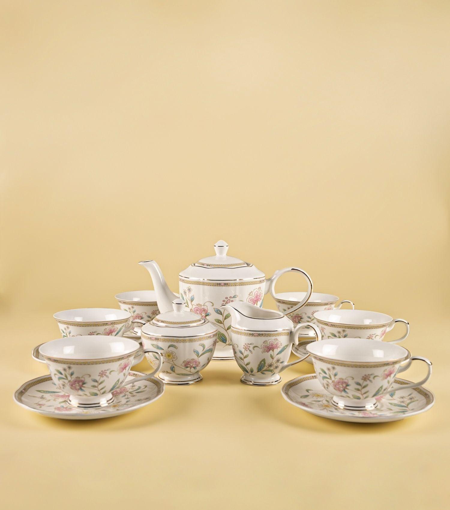 Bloom White Tea set of 15 - Elvy Lifestyle
