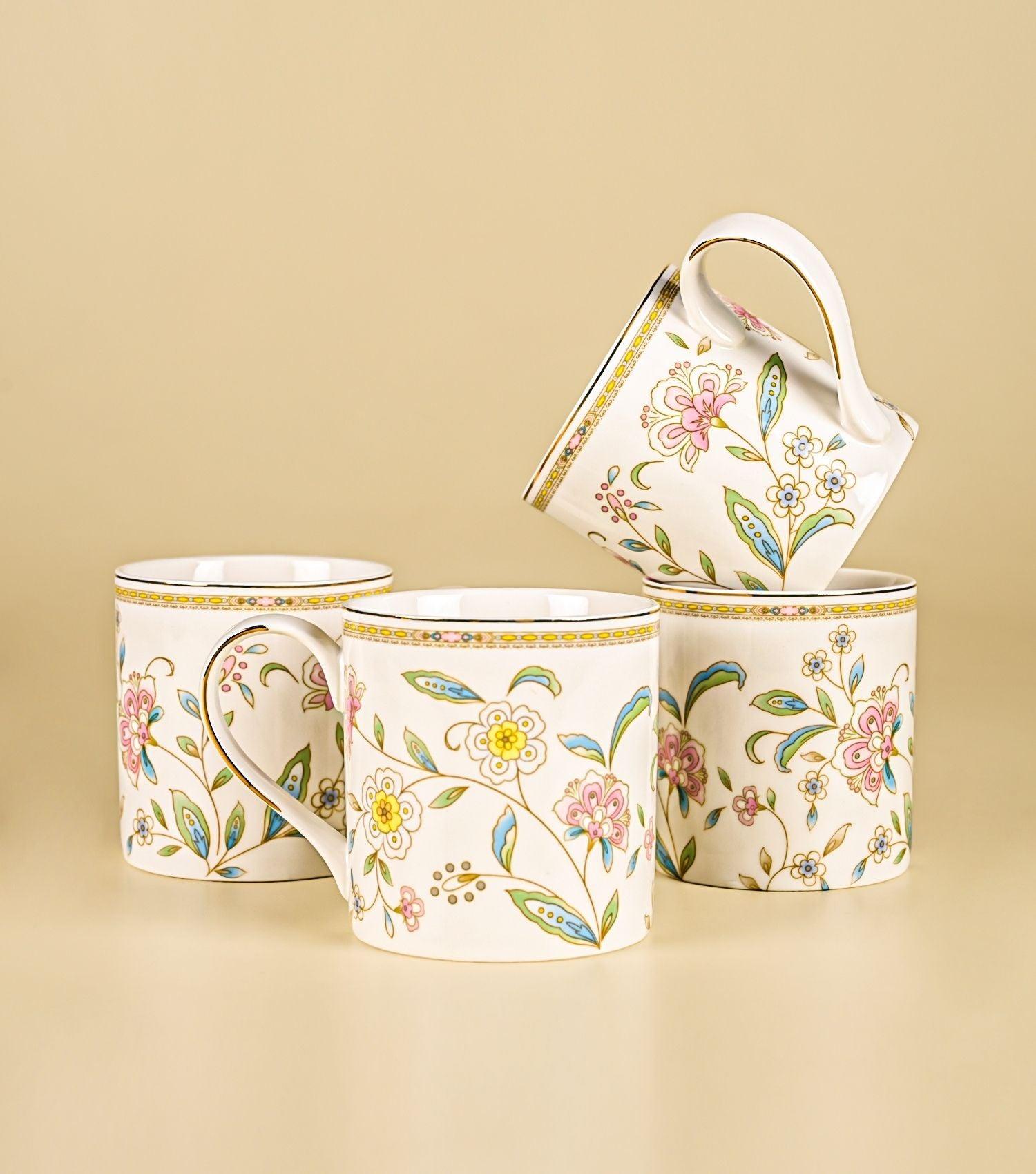 Bloom White Coffee Mugs - Elvy Lifestyle