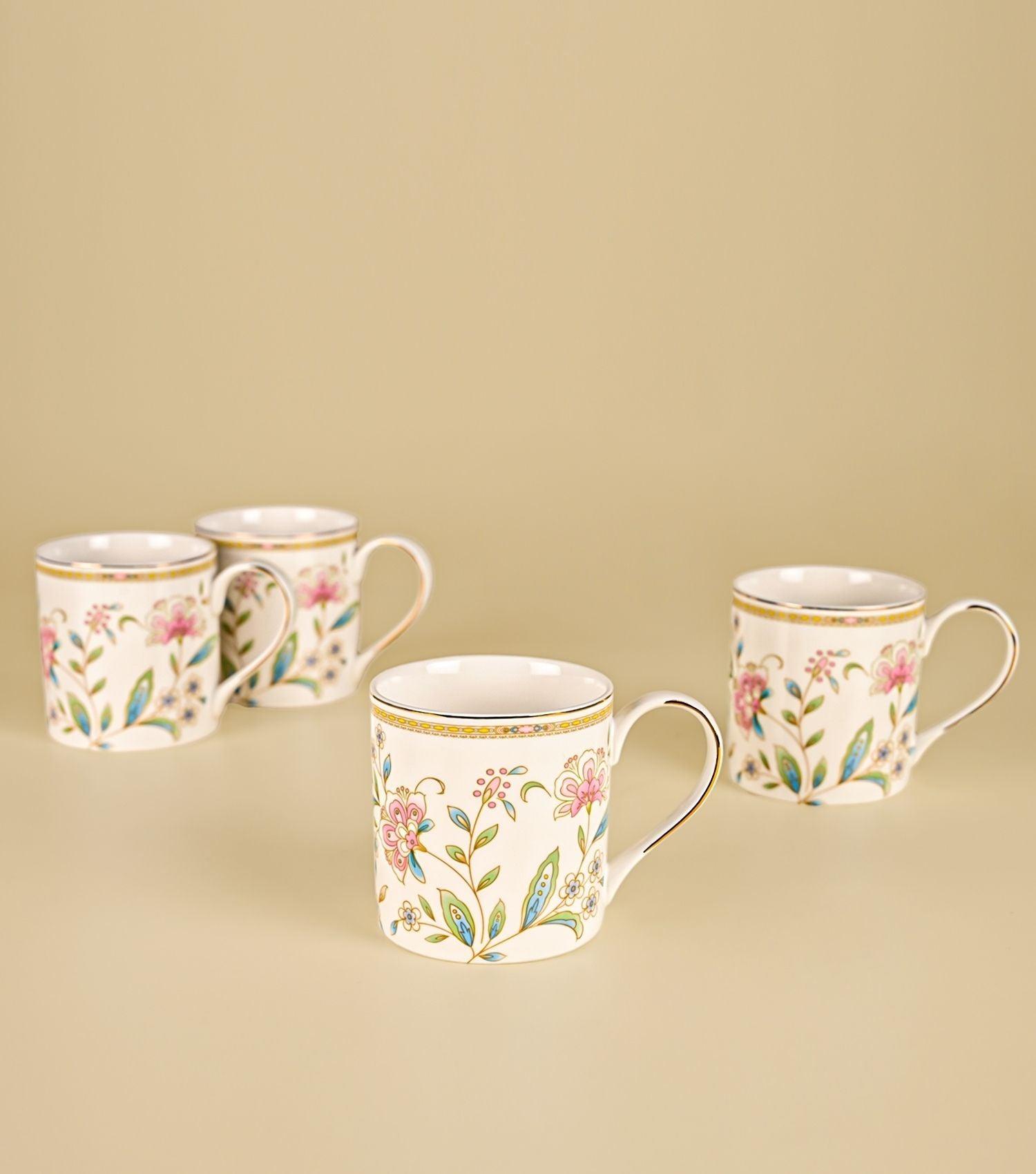Bloom White Coffee Mugs - Elvy Lifestyle
