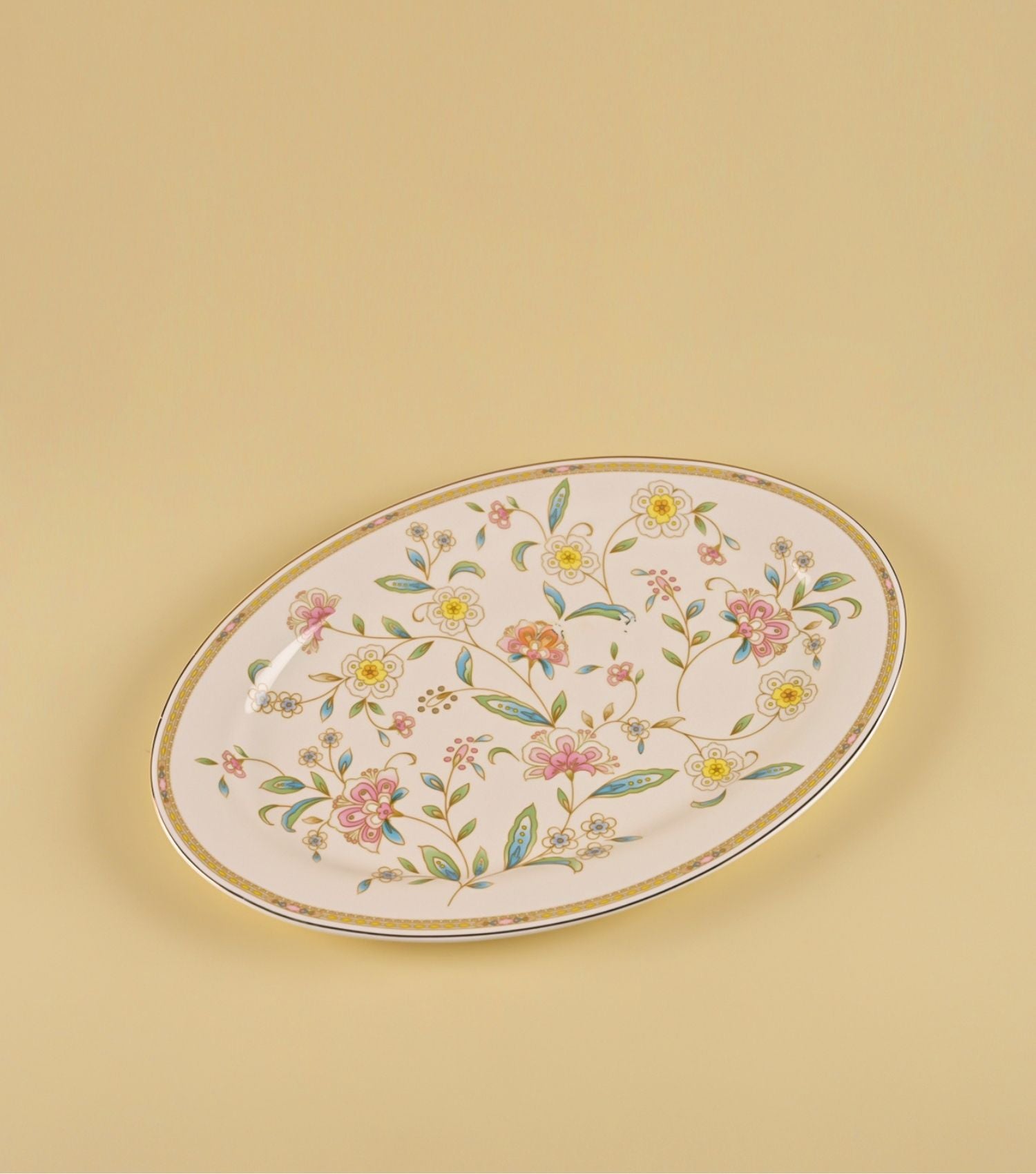 Bloom White Oval Platter
