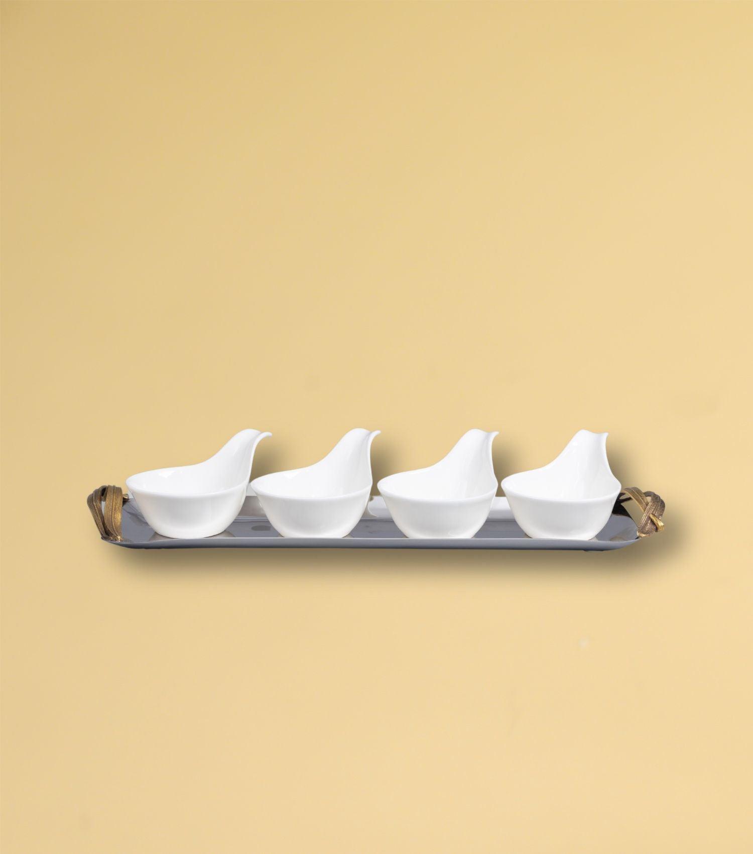 Sasa Tray with Sauce dip S/5 - Elvy Lifestyle