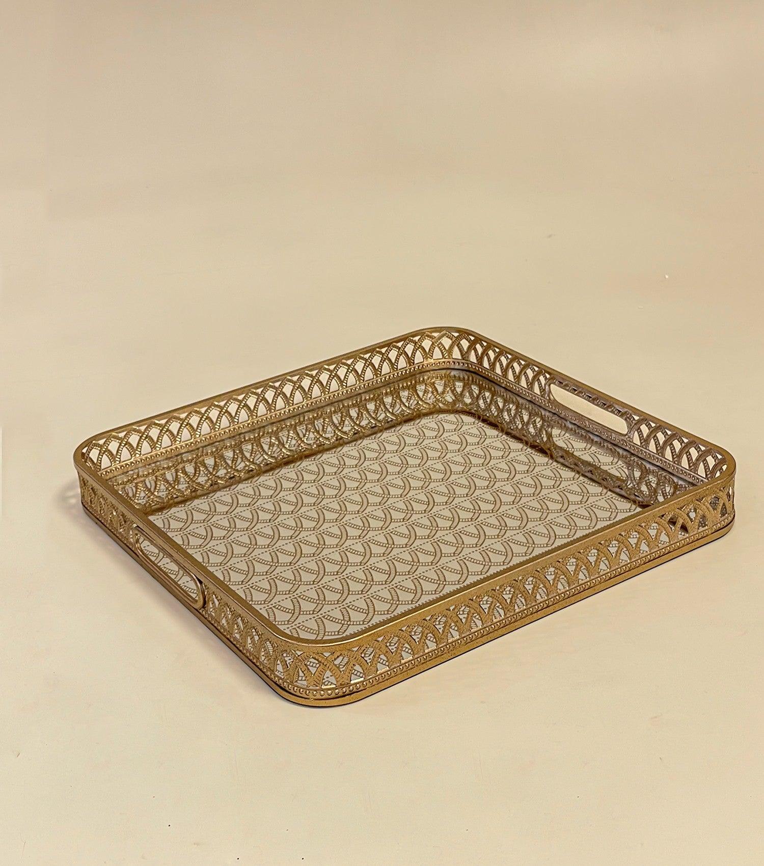 Opulence Fretwork Tray - Elvy Lifestyle