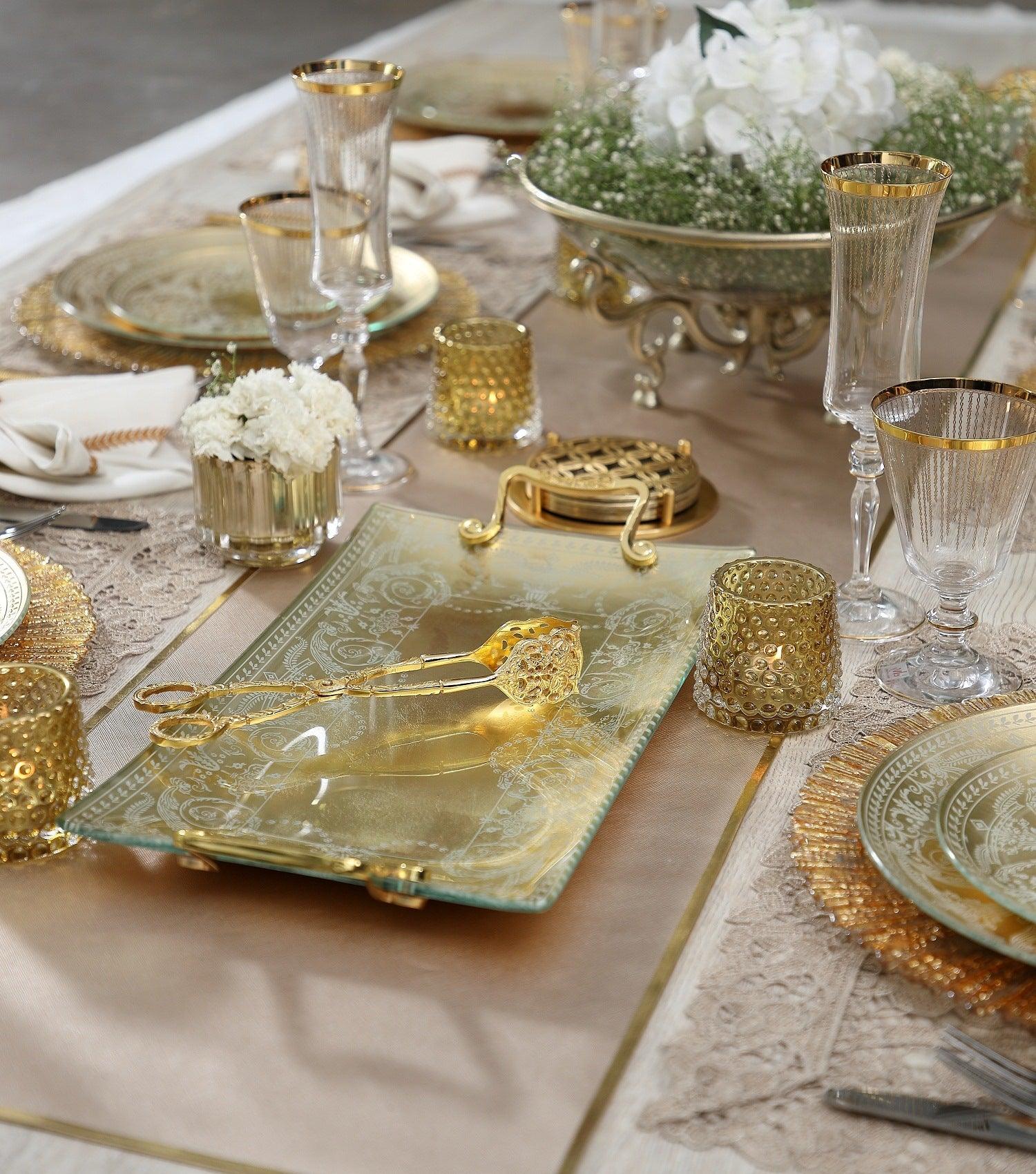 La Perla Tray Gold - Elvy Lifestyle