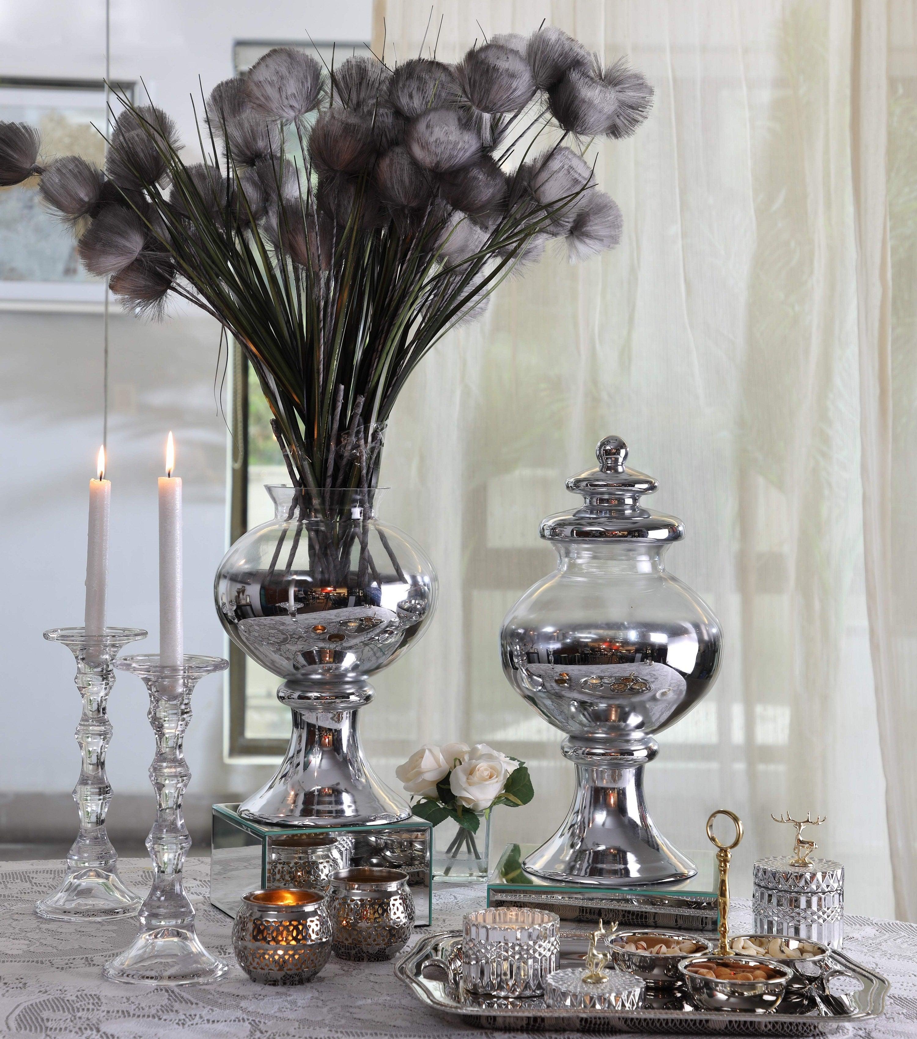 Orion Jar Silver small - Elvy Lifestyle