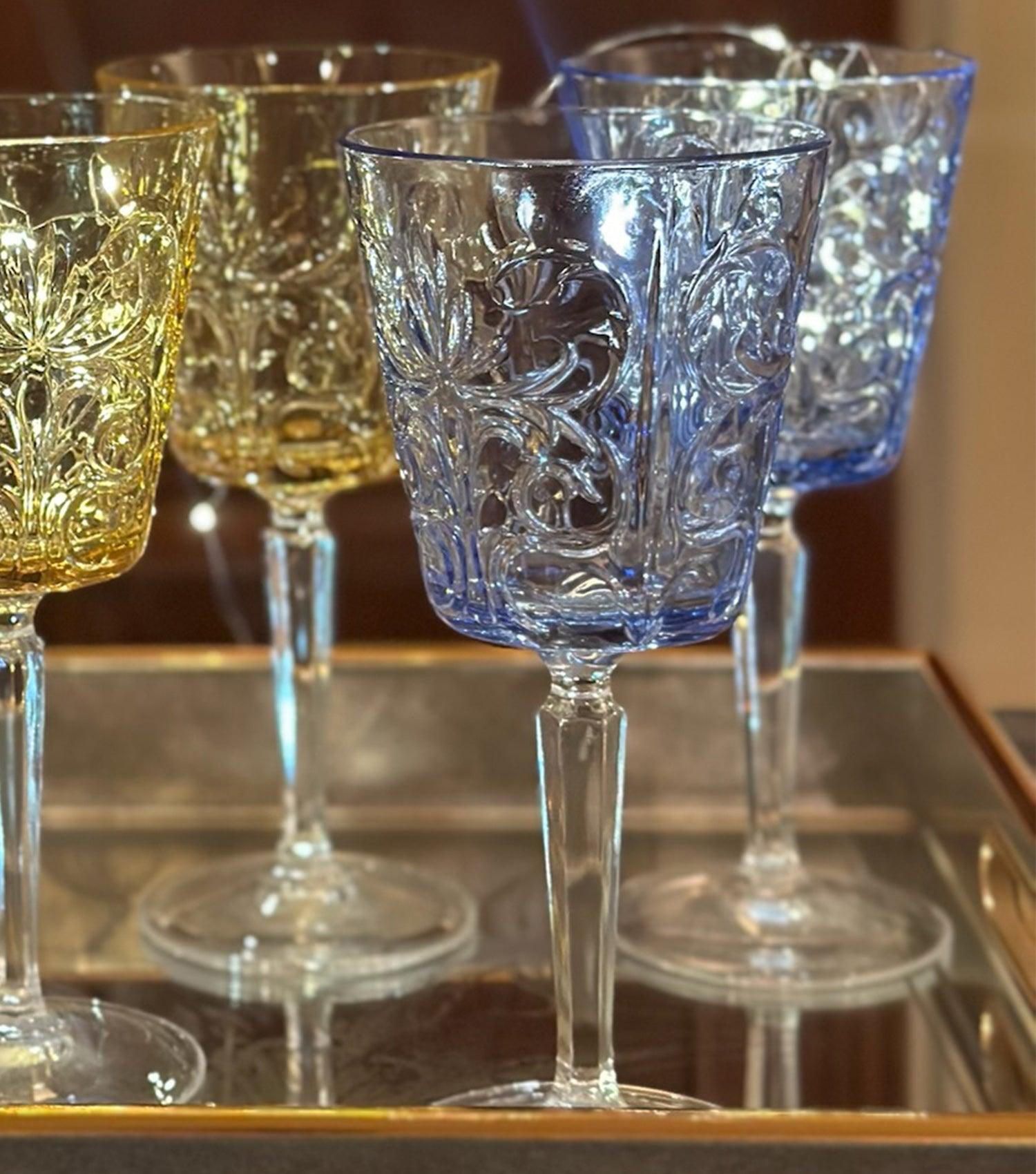 Goblet Barocco Blue set of 6 - Elvy Lifestyle