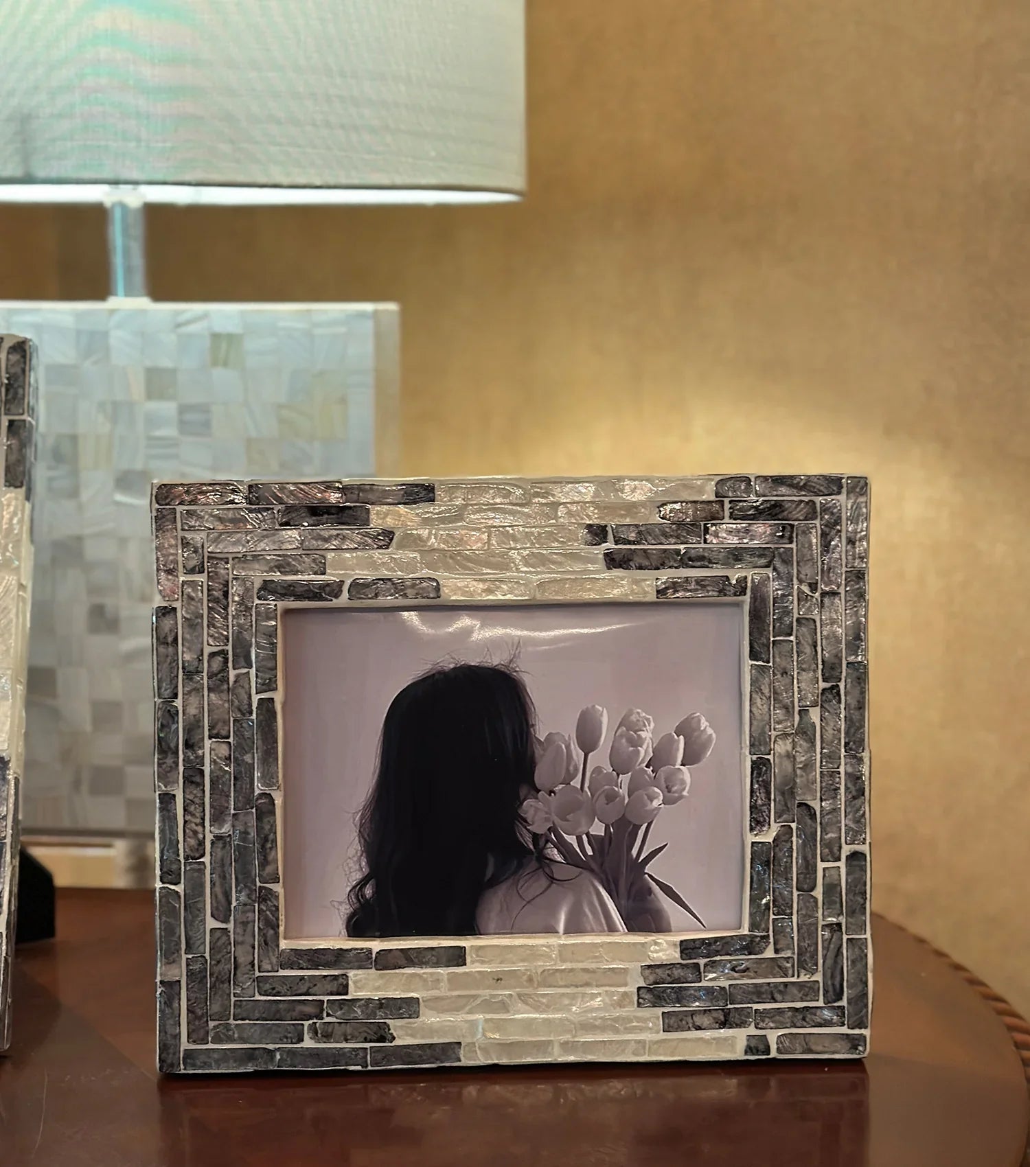 Ocean Dusk Mother of Pearl Photo Frame 5 x 7"