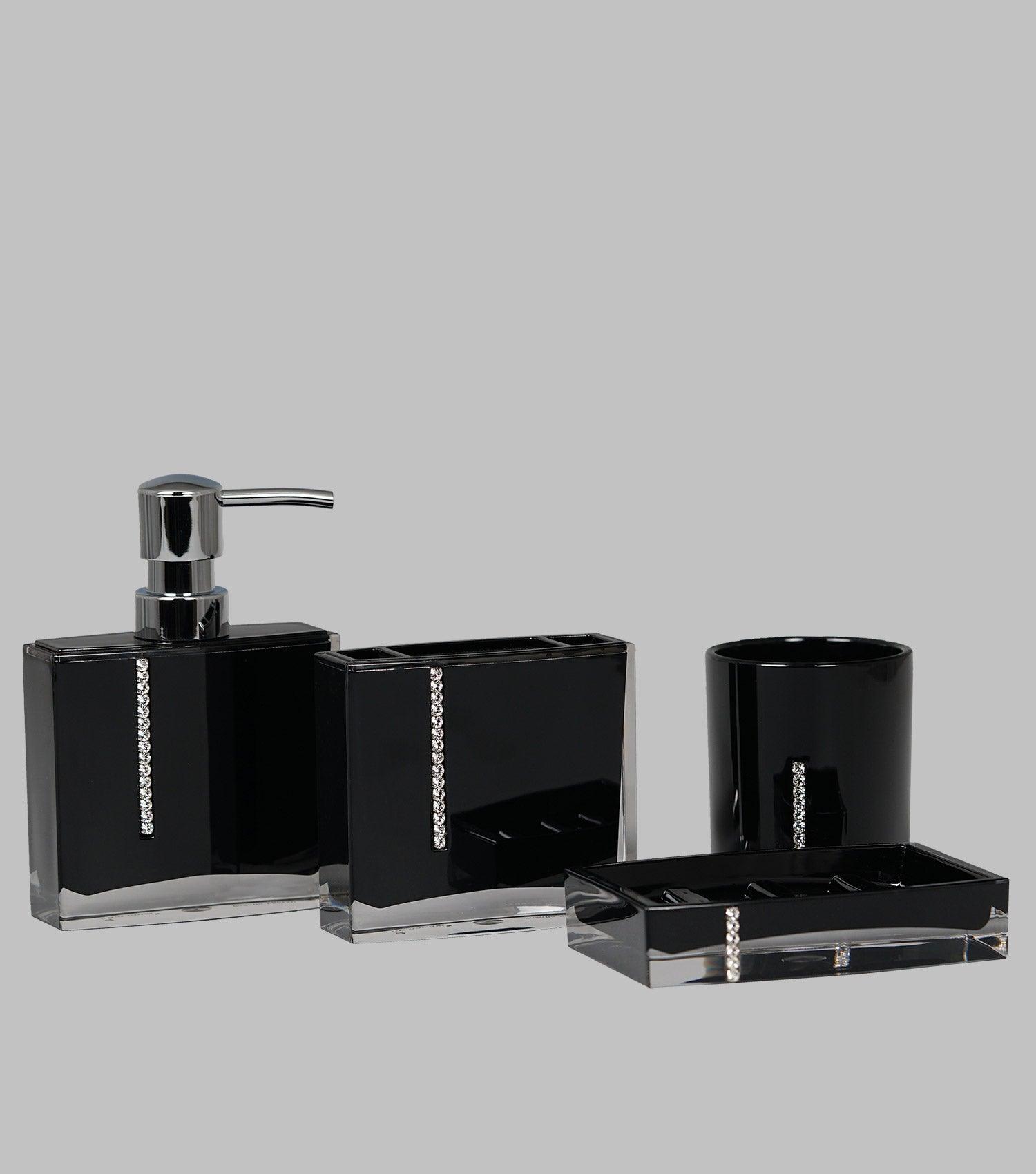 Splender Black Bath Set of 4 - Elvy Lifestyle