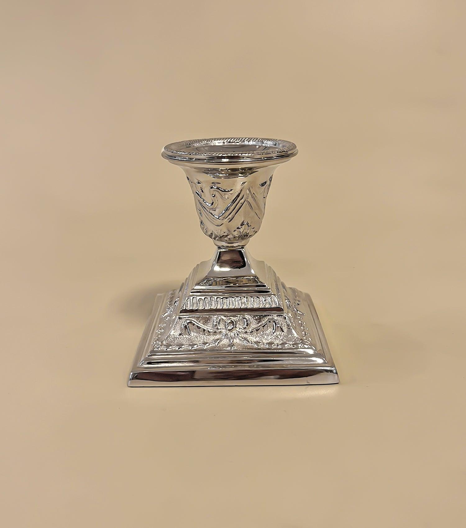 Regal Heritage Taper Candle Holder - Silver - Elvy Lifestyle