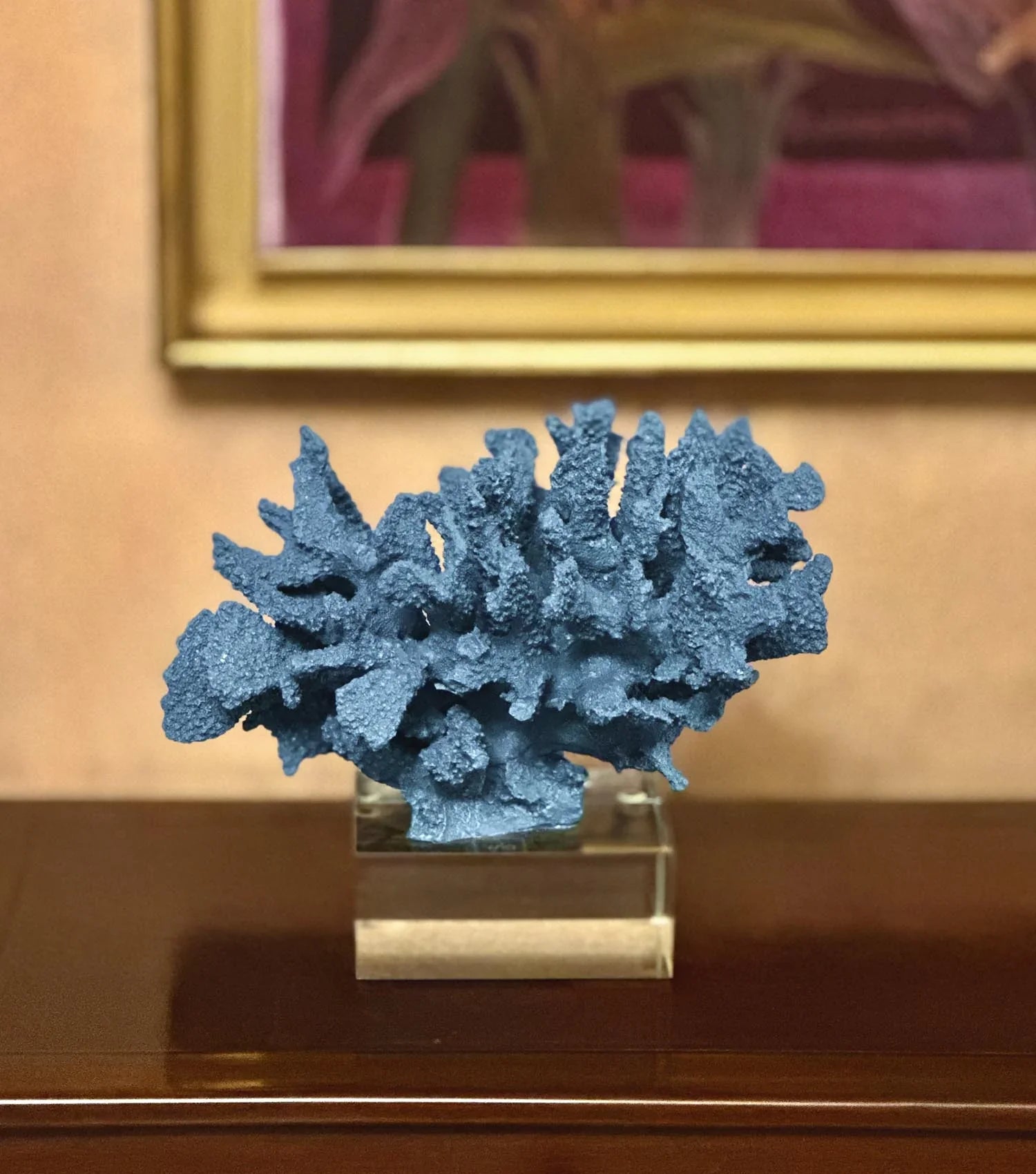 Coral Art Blue on Stand