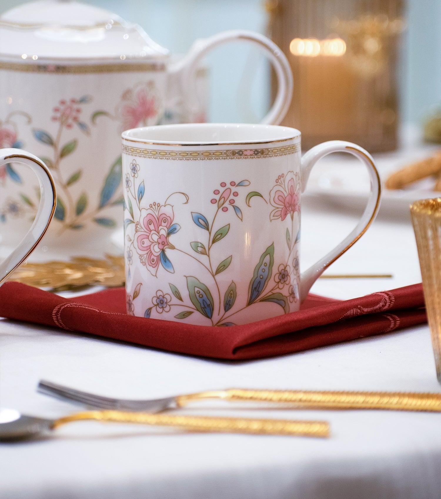 Bloom White Coffee Mugs - Elvy Lifestyle