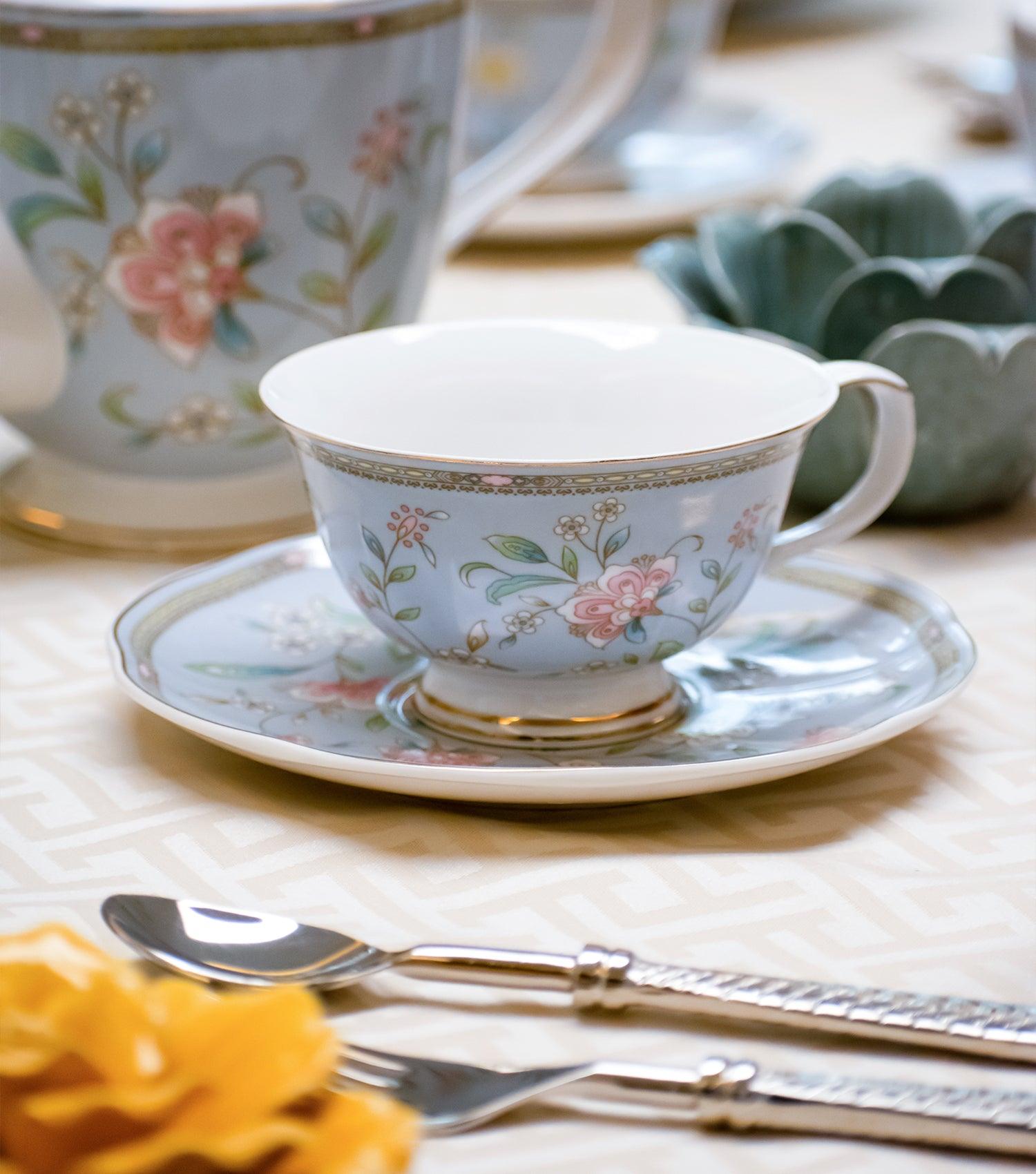 Bloom Blue Tea set of 15 - Elvy Lifestyle