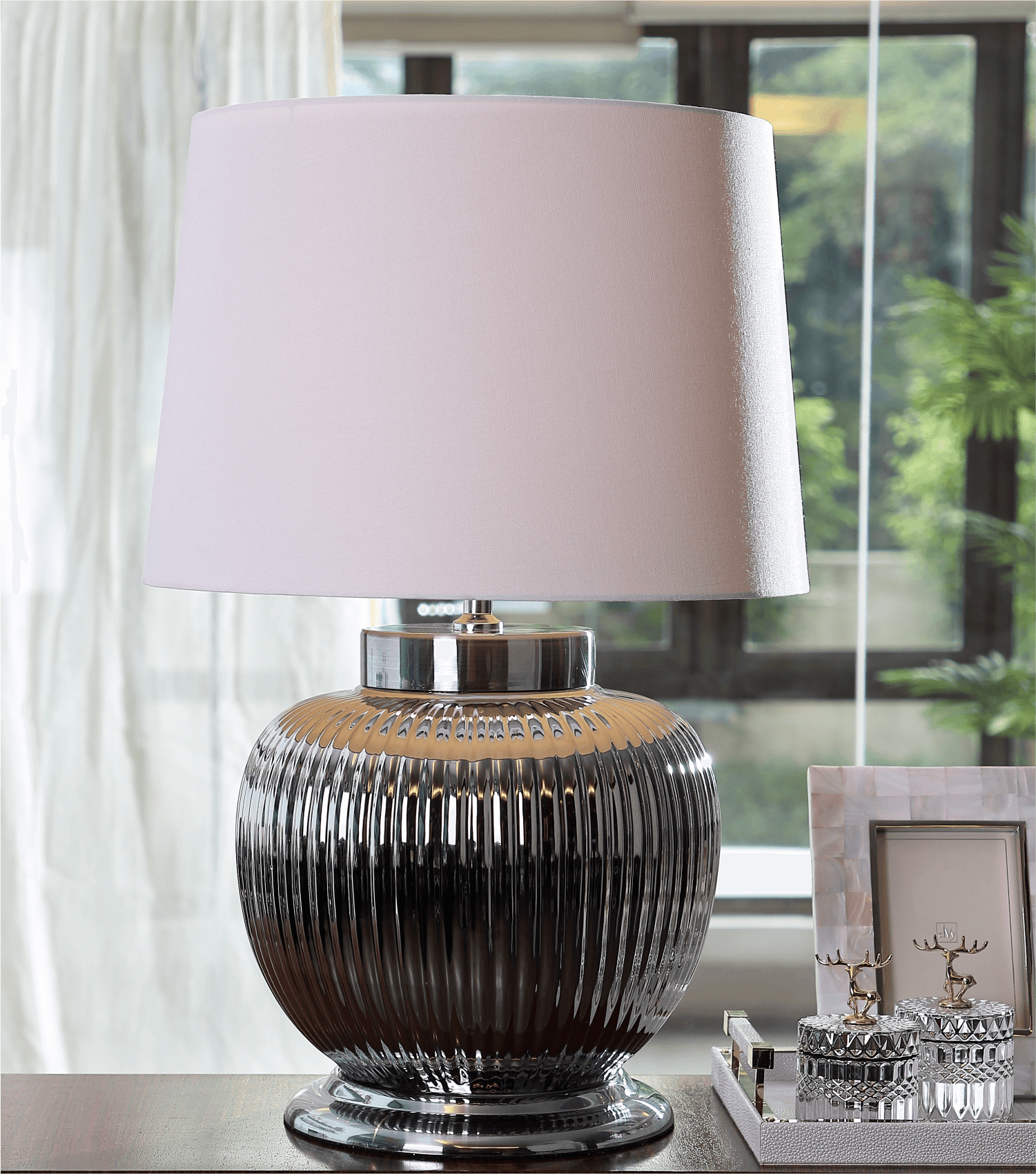Berkley Silver Lamp - Elvy Lifestyle