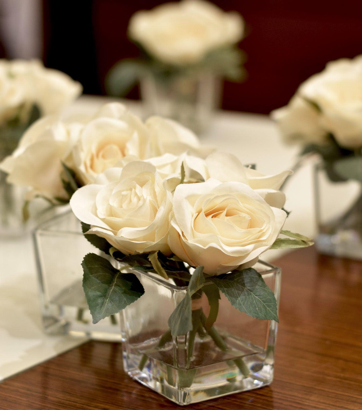 White Rose Pot - Elvy Lifestyle