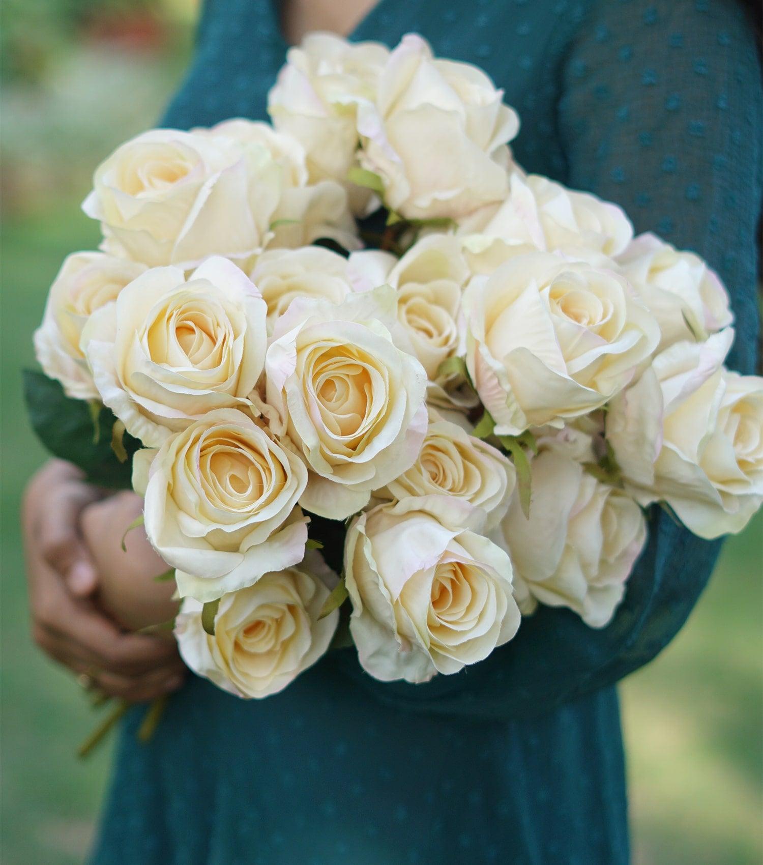 Light Yellow Rose 15.75" - Elvy Lifestyle