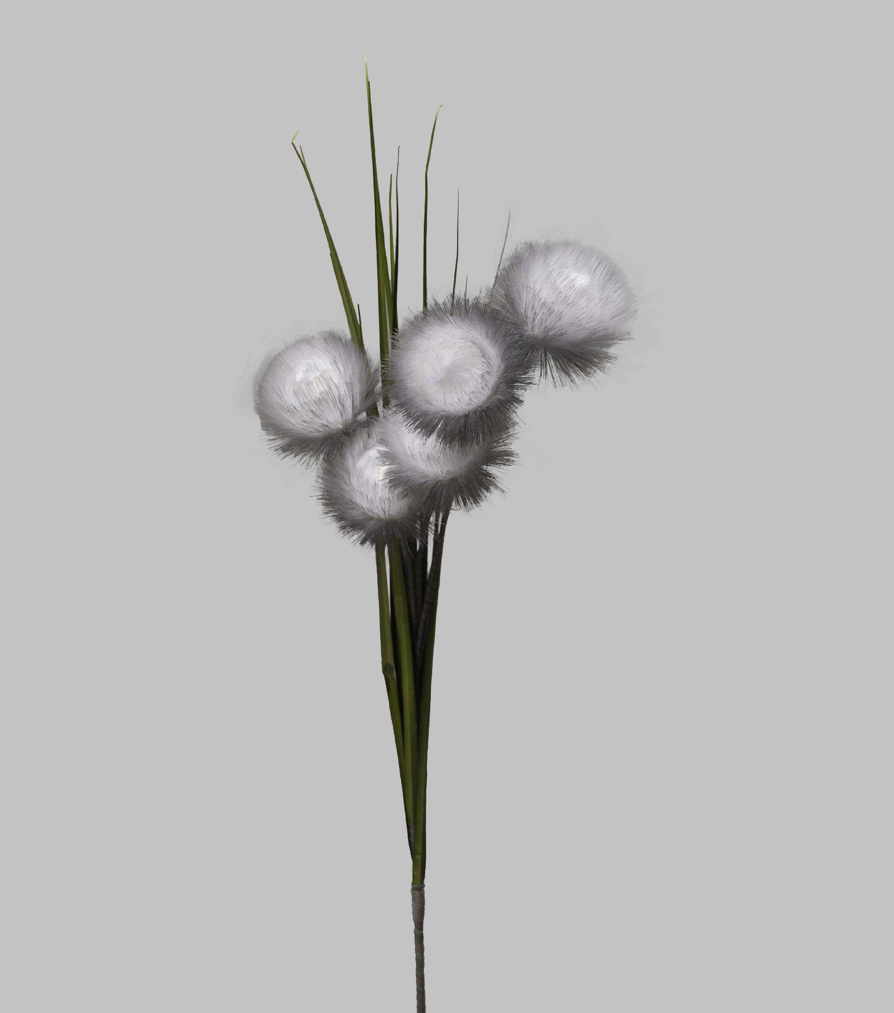 Pompom Grey flower - Elvy Lifestyle