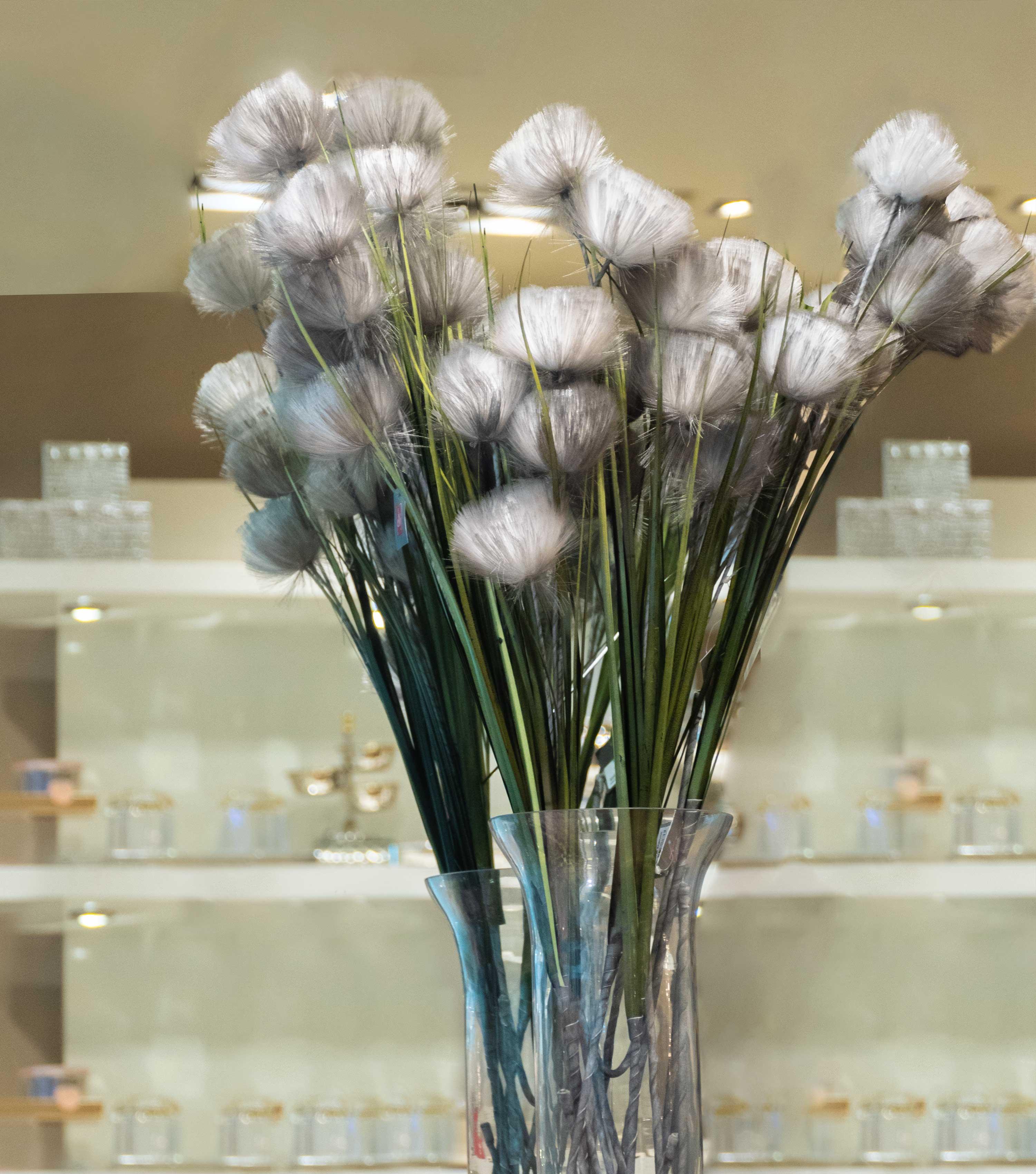 Pompom Grey flower - Elvy Lifestyle