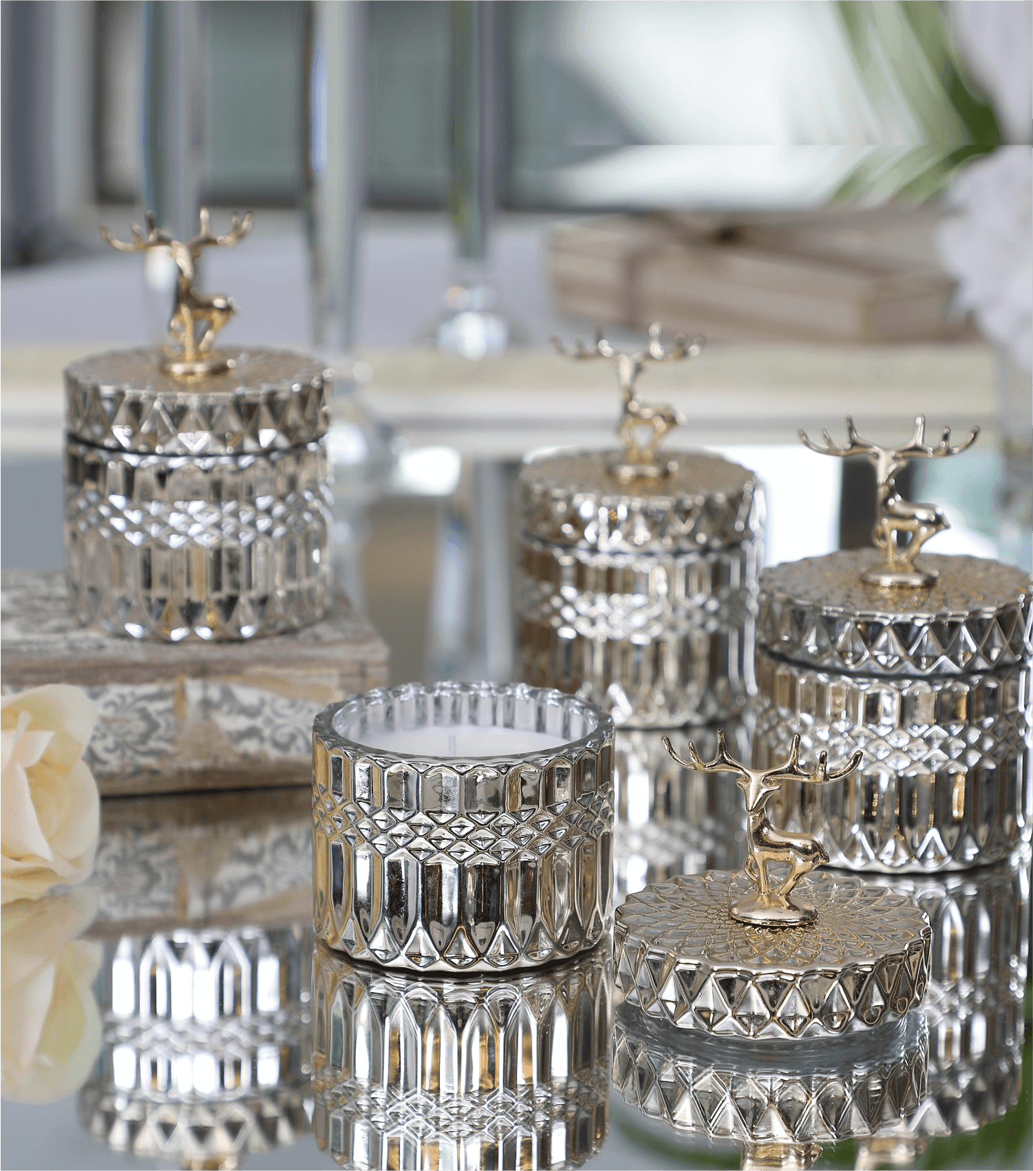 Deer Wax votive Silver - Elvy Lifestyle