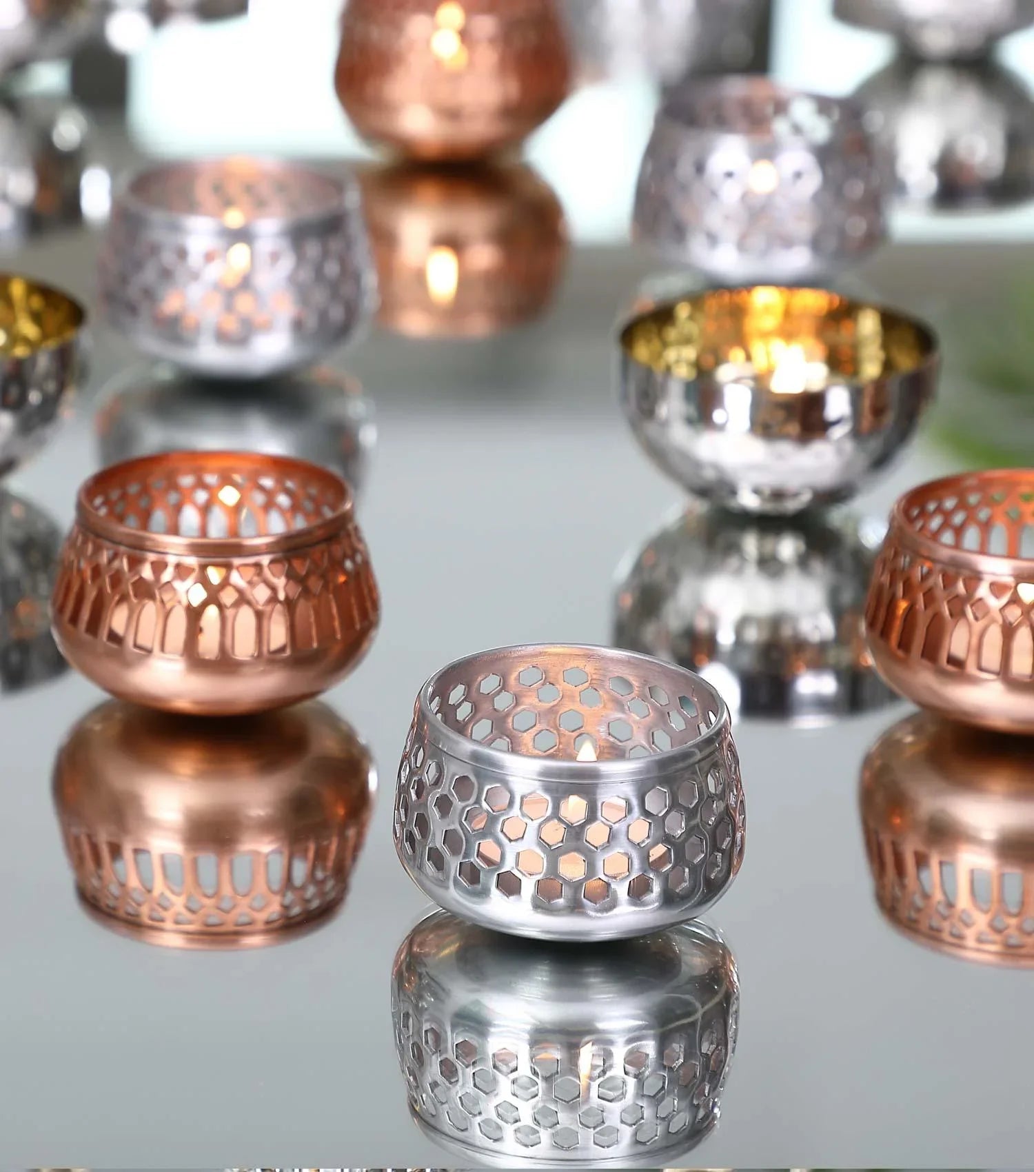 Chiaro silver floaters Set of 4 - Elvy Lifestyle