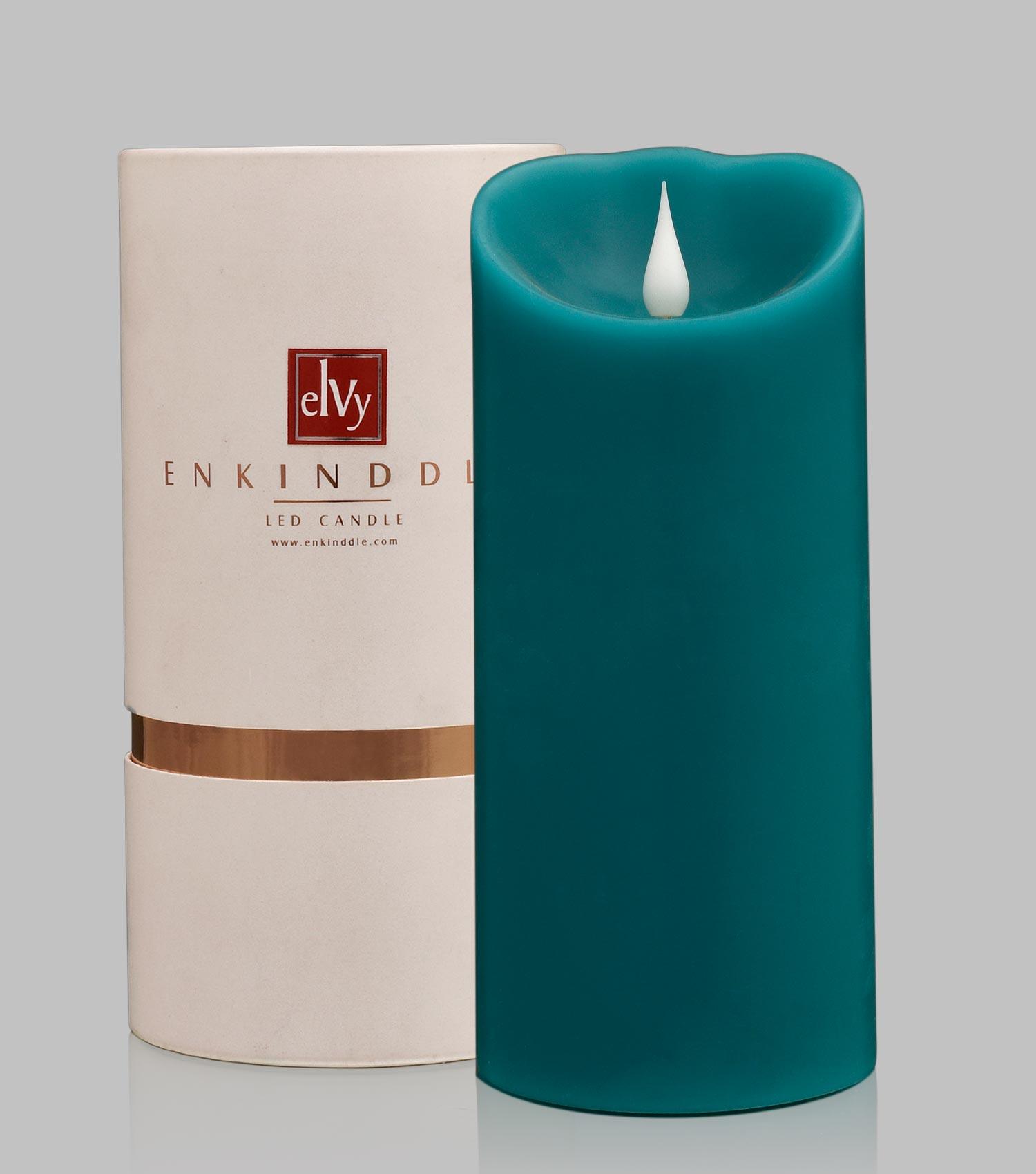 Enkinddle Led Candle Teal - Elvy Lifestyle
