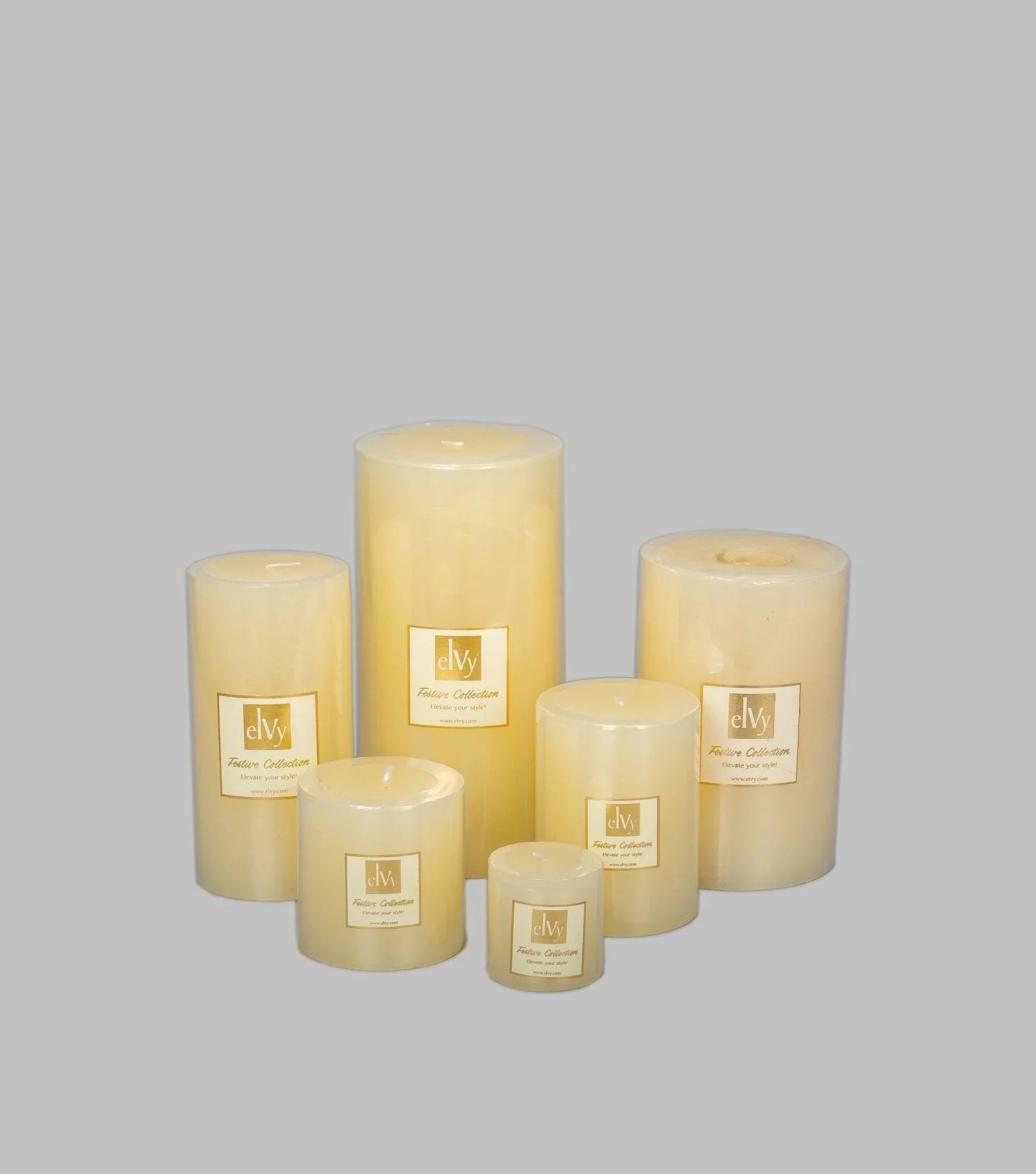 Ivory Pillar Candle - Elvy Lifestyle