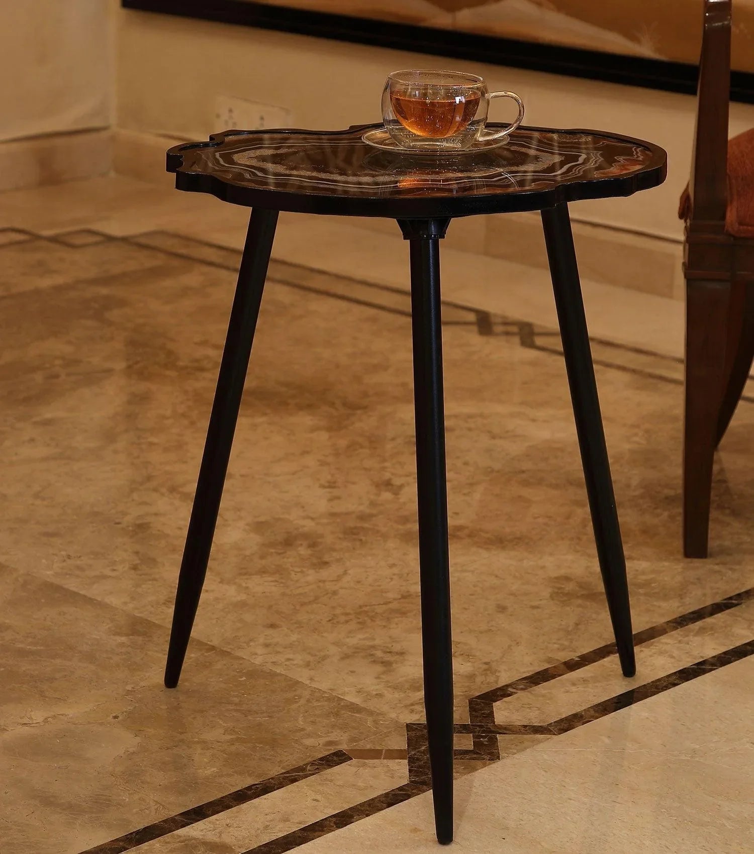 Reza Side Table Black - Elvy Lifestyle