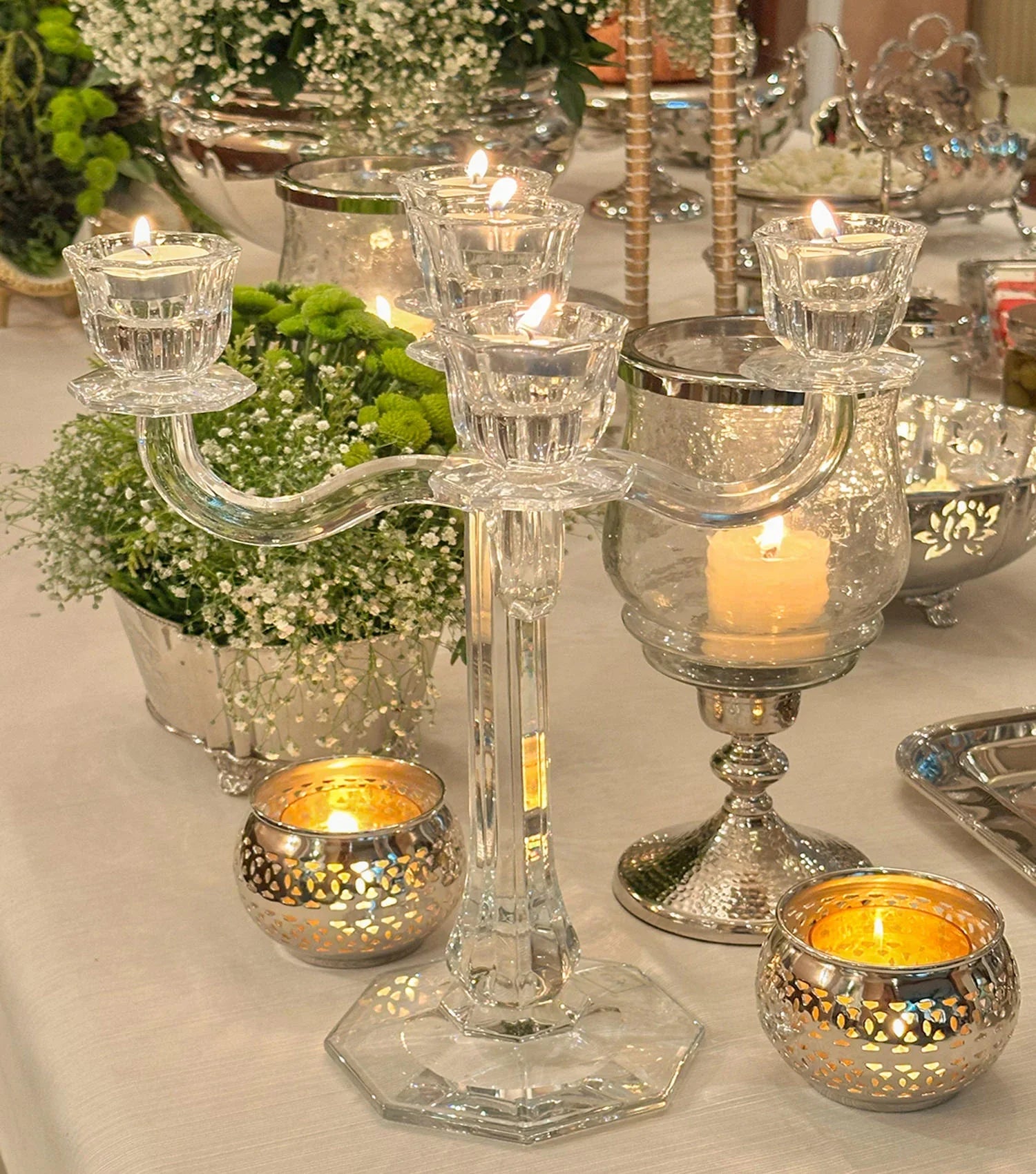 Luxe Lumin Crystal Candelabra