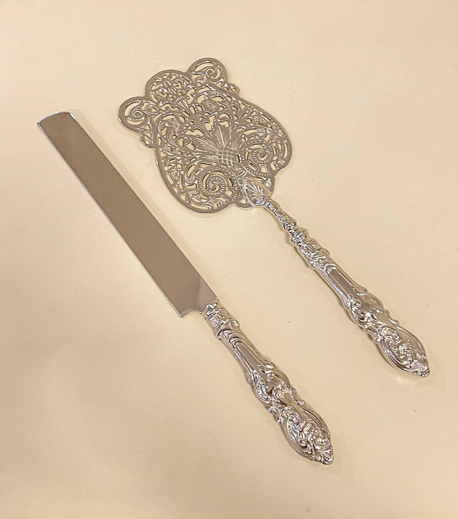 Heritage cake server and knife set - Elvy Lifestyle