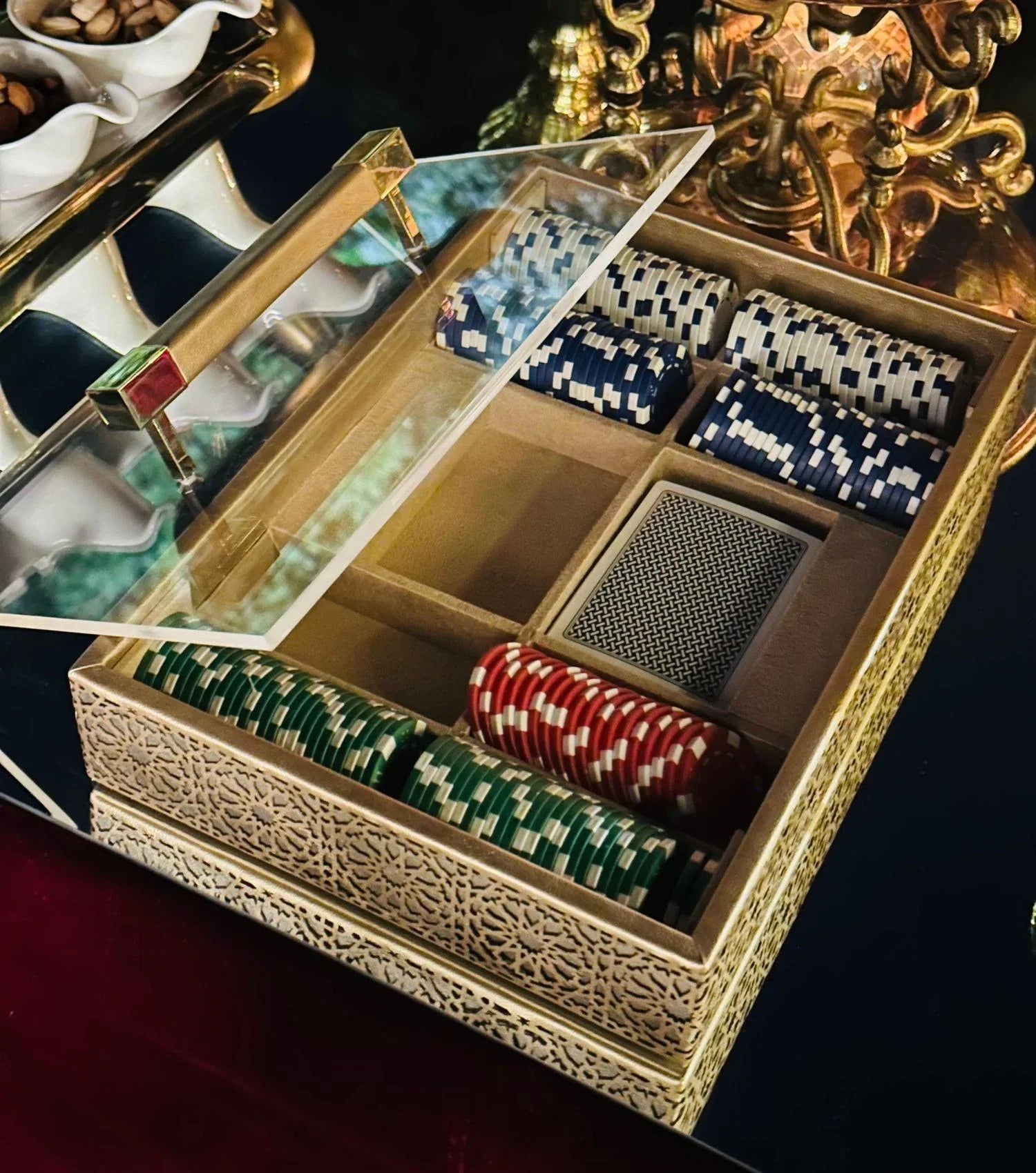 Gilded Grace Poker set Large - Elvy Lifestyle