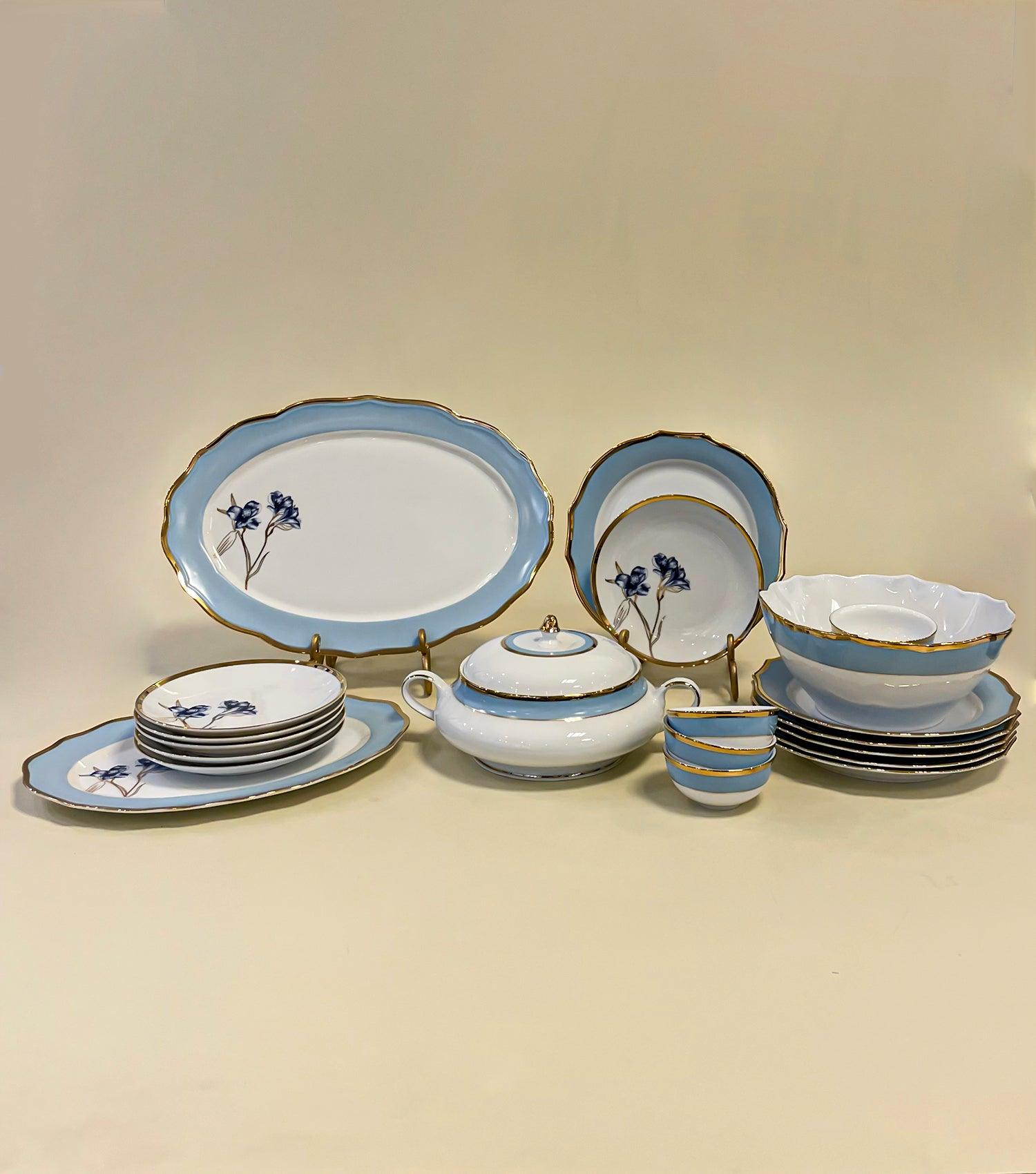 Lily of the Nile Dinner set of 22 - Elvy Lifestyle