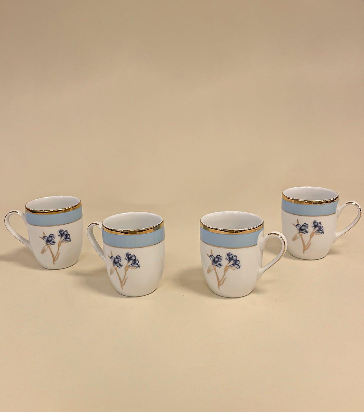 Lily of the Nile Coffee Mugs Set of 4 - Elvy Lifestyle