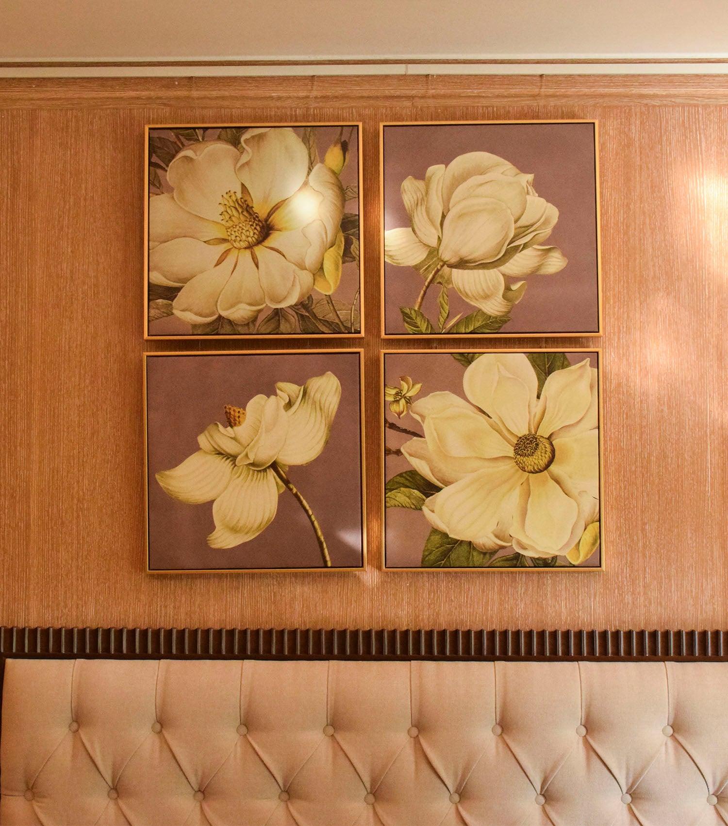 Magnolia Wall Art Set of 4 - Elvy Lifestyle