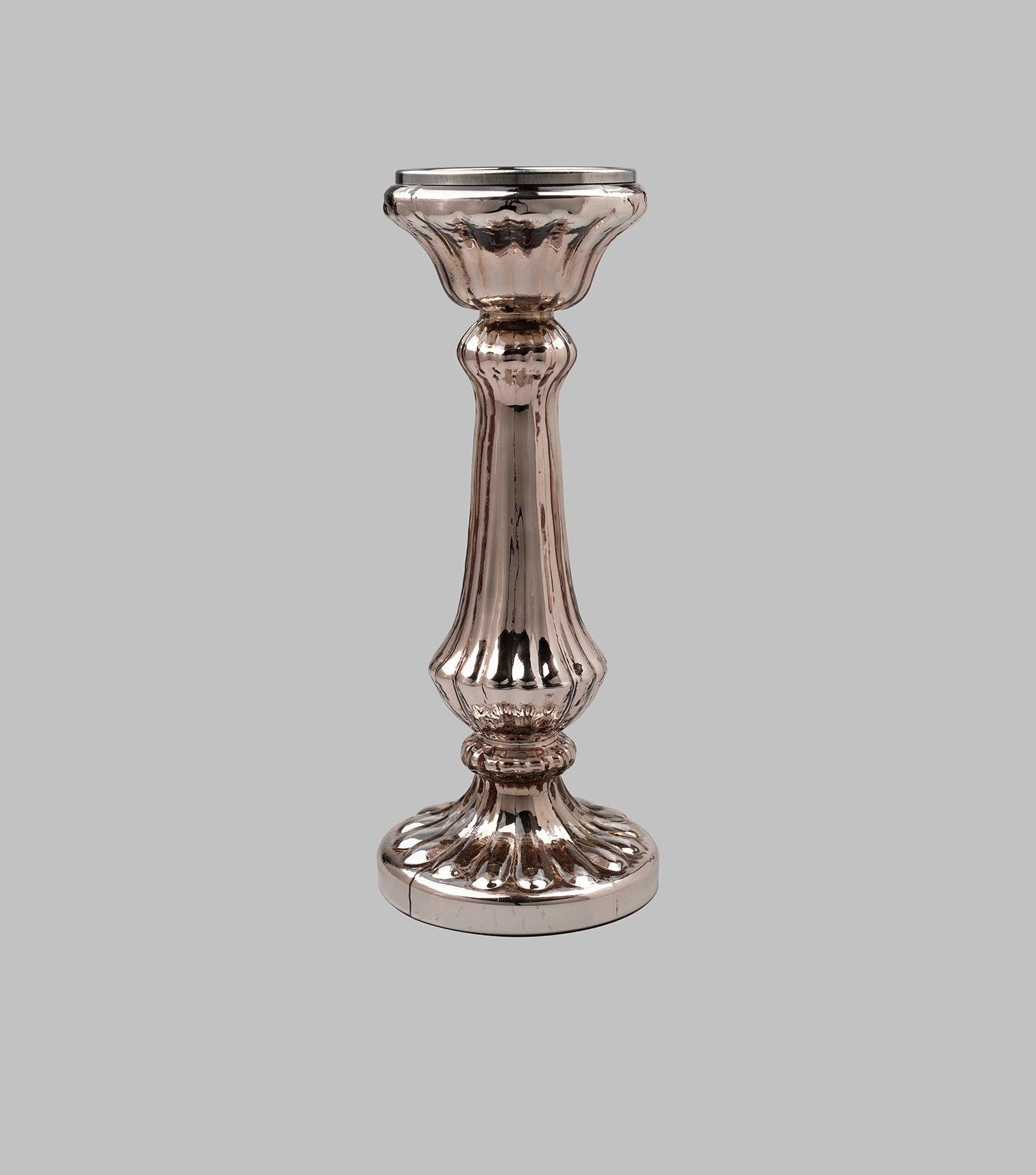 Mercerized Candle stand - Rose Gold - Elvy Lifestyle