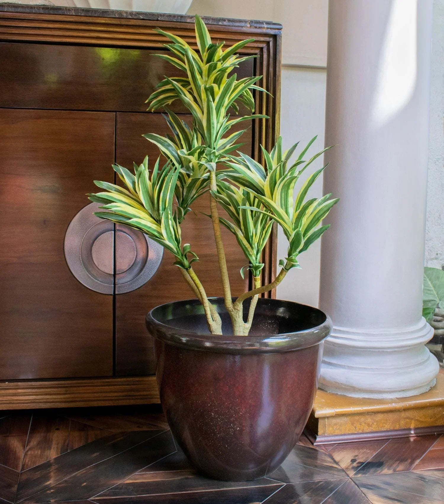 Velvet Planter burgundy small - Elvy Lifestyle