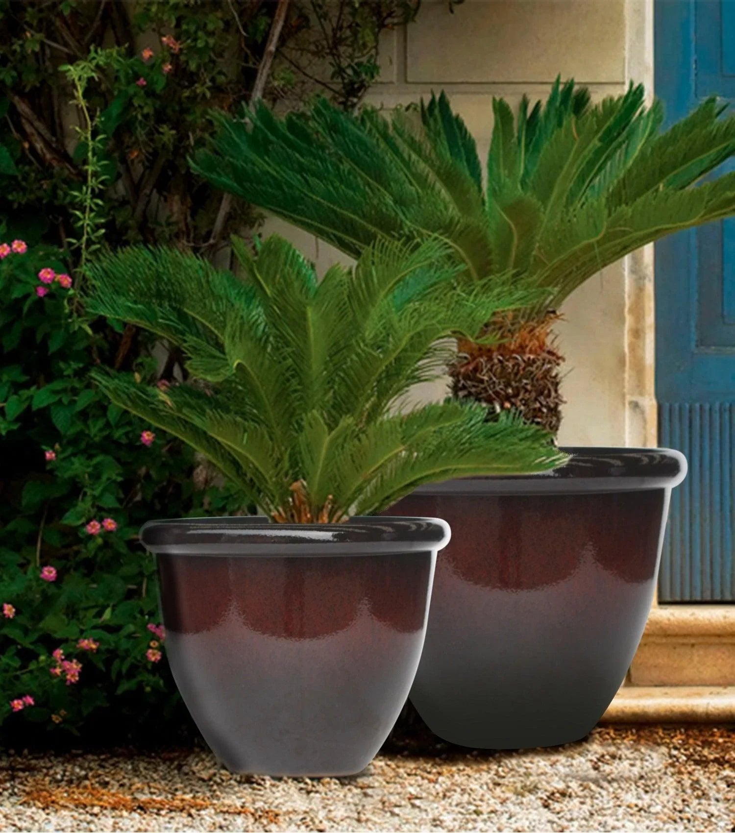 Velvet Planter burgundy small - Elvy Lifestyle