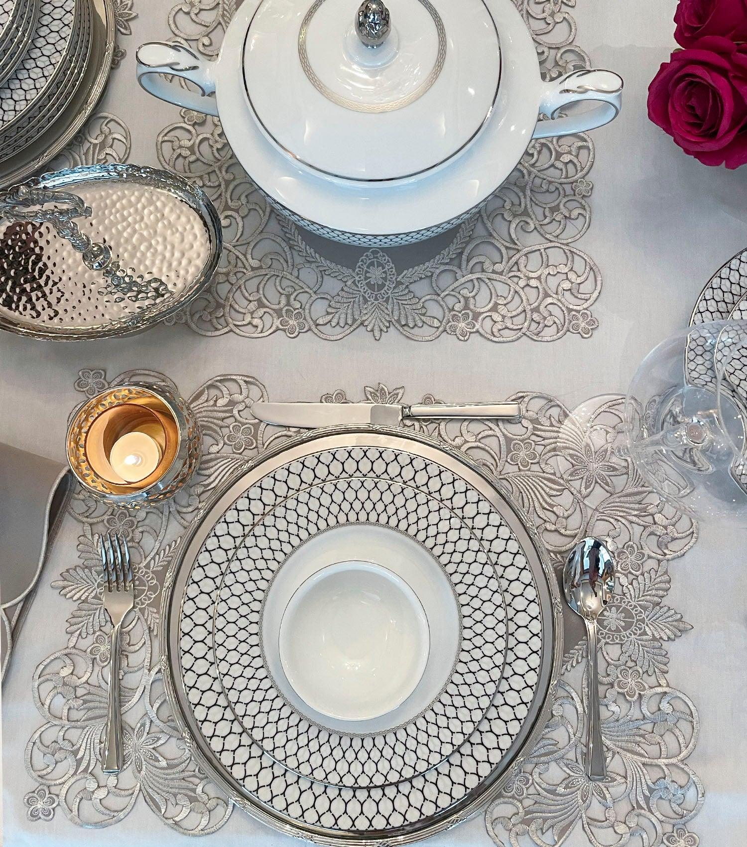 Platine Dinner Set of 22 - Elvy Lifestyle