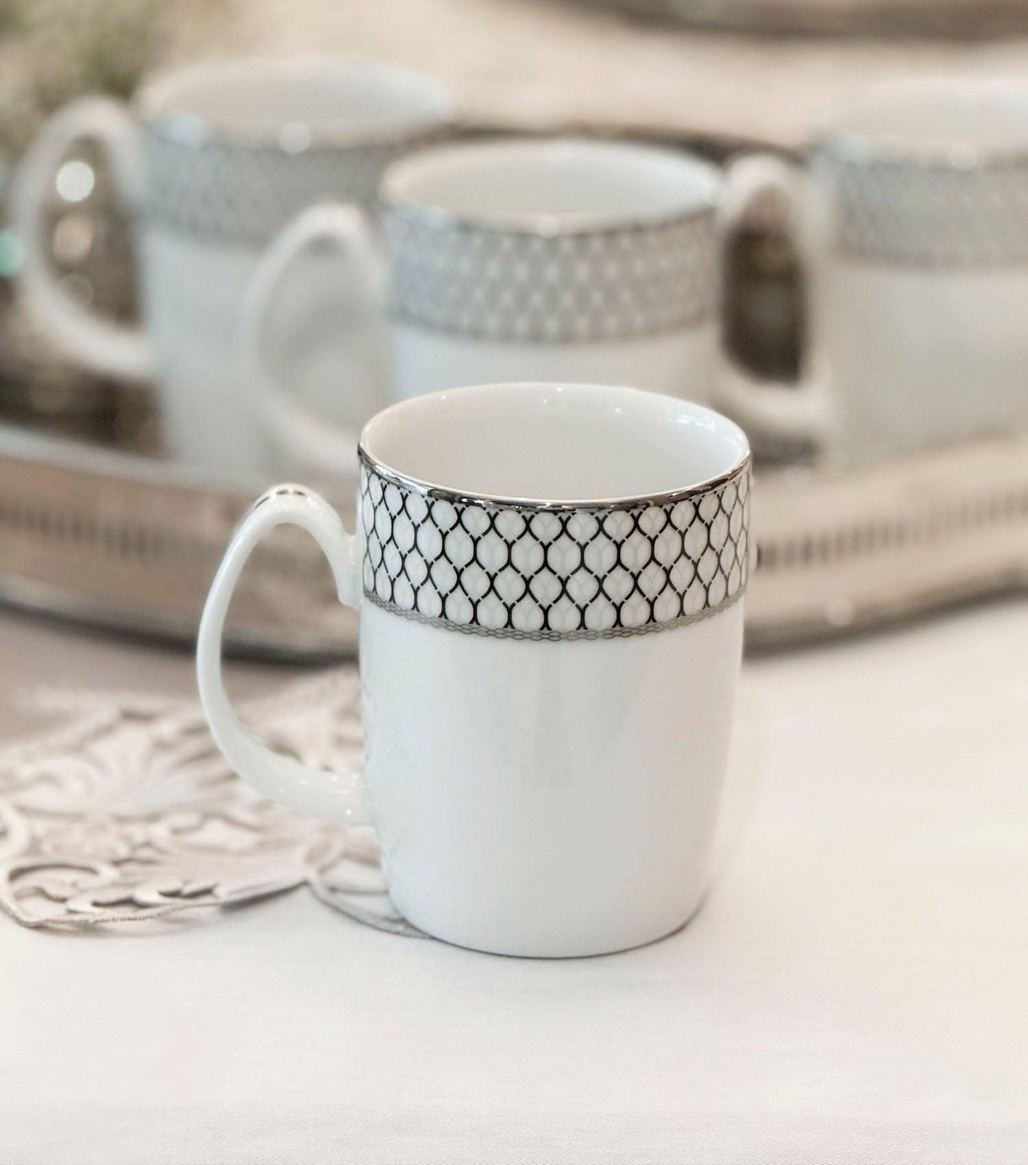 Platine Coffee Mugs Set of 4 - Elvy Lifestyle