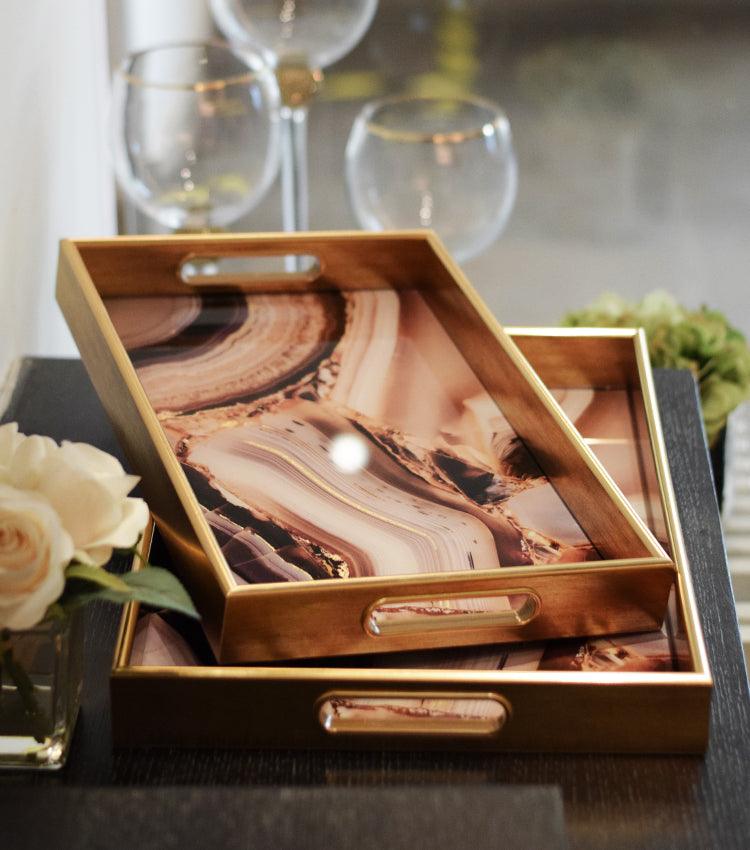 Reza Brown Tray Small - Elvy Lifestyle