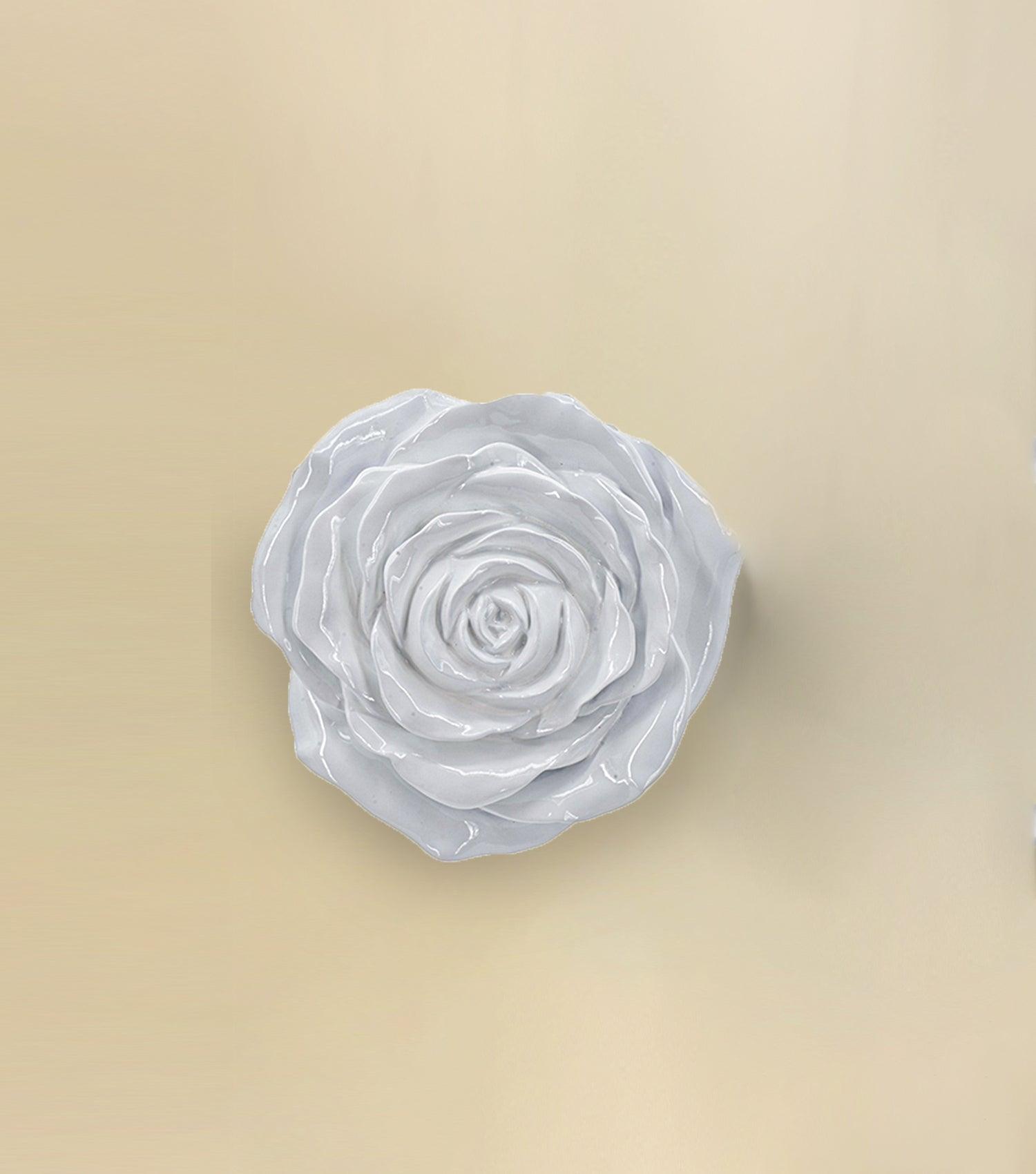 Rose Wall Accent White Small - Elvy Lifestyle