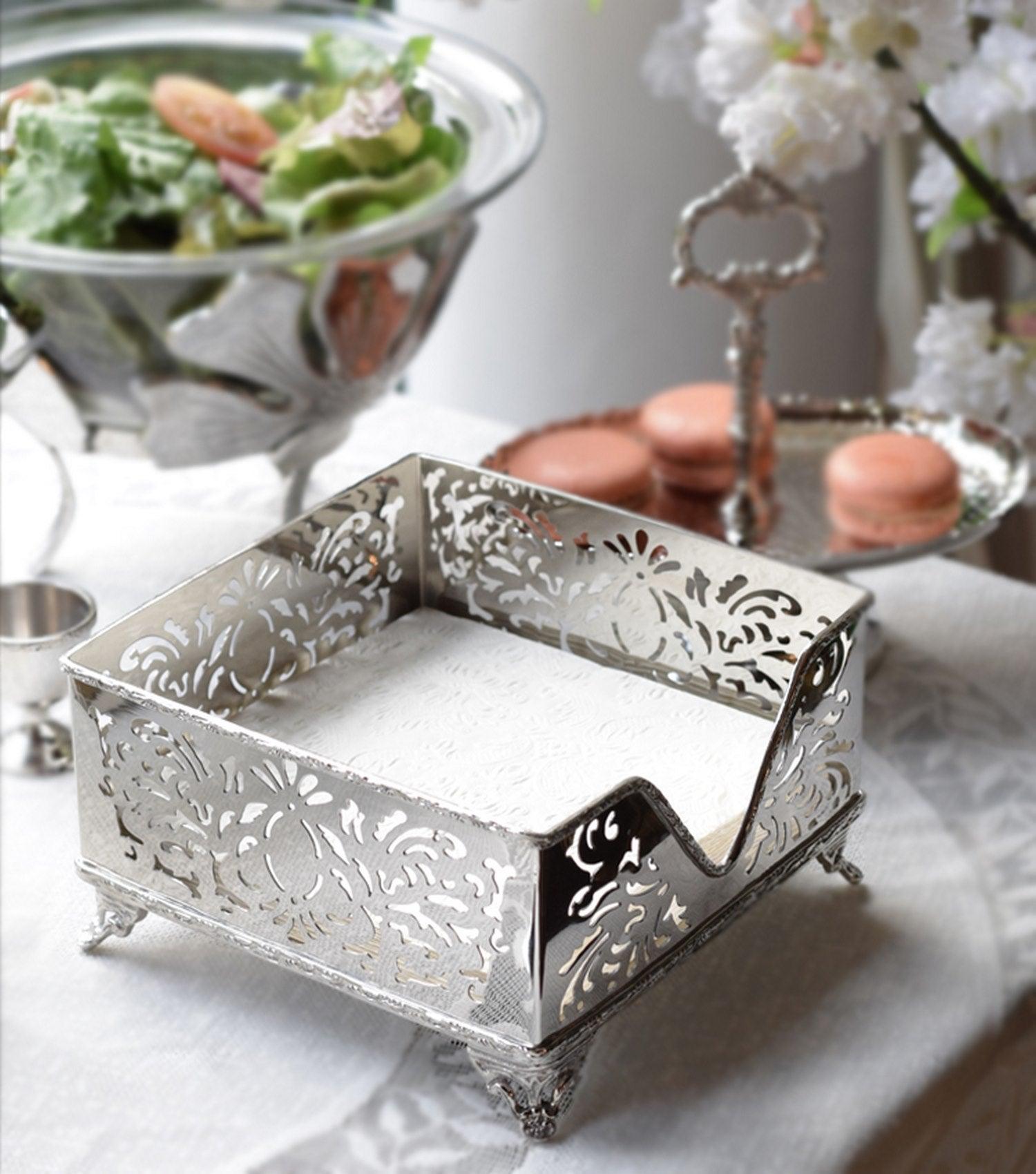 Elizabethan napkin stand square - Elvy Lifestyle
