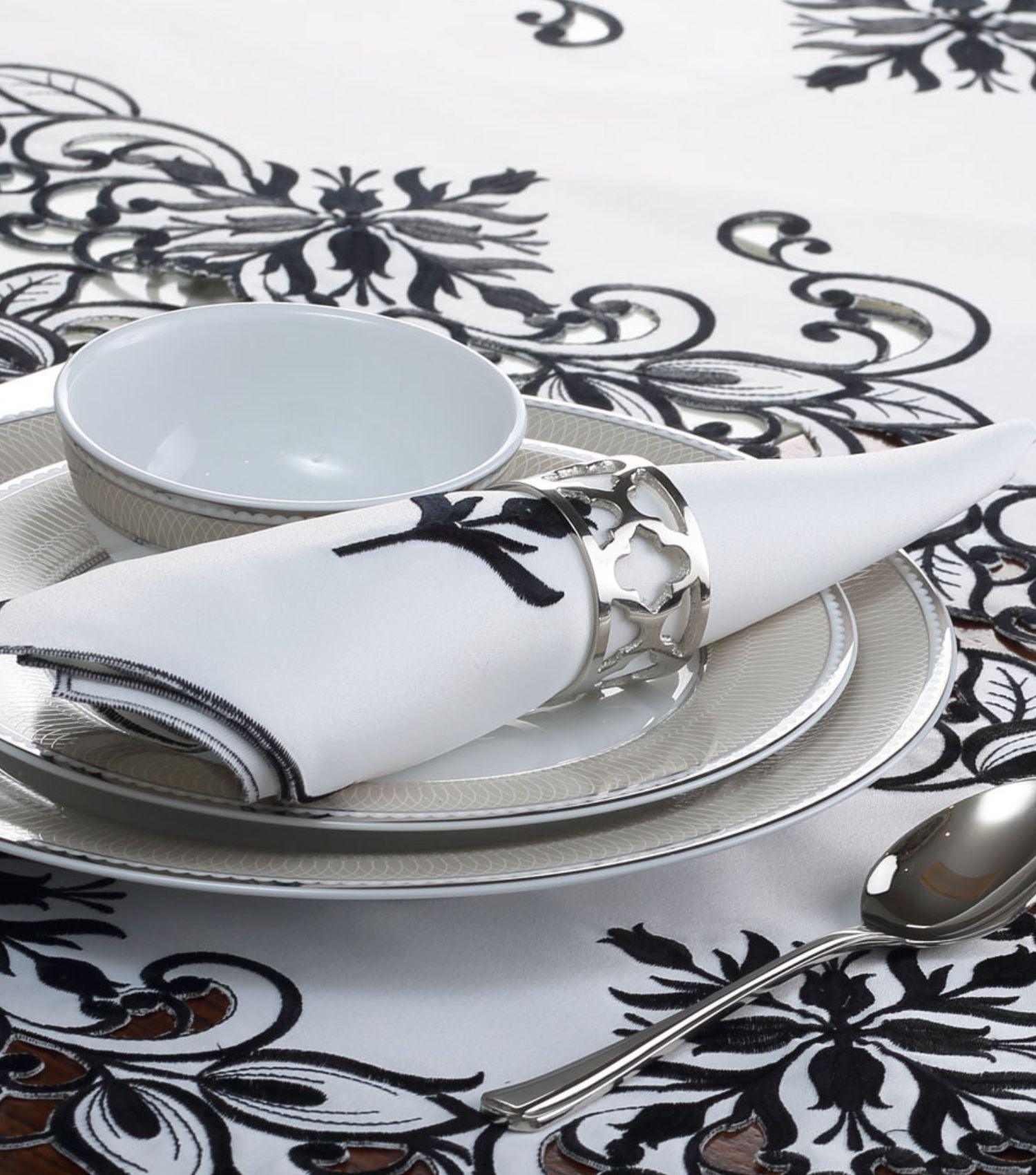 Beespoke Napkin Ring Nickel Set of 6 - Elvy Lifestyle