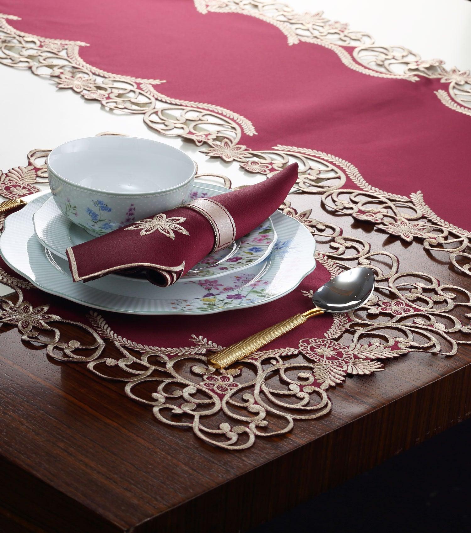 Paisley Burgundy Napkin - Elvy Lifestyle
