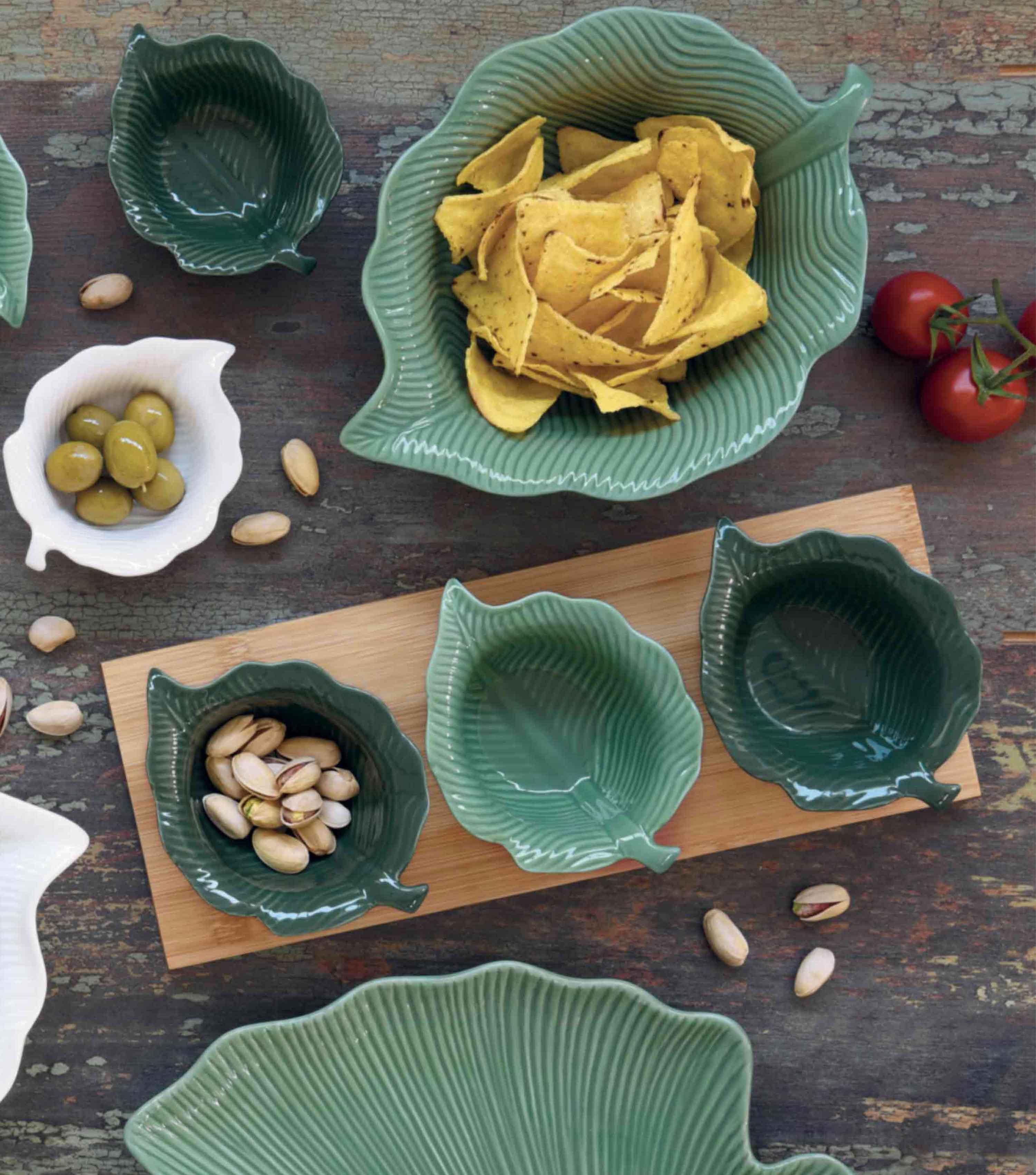 Tropical Leaf Appetizer set - Elvy Lifestyle